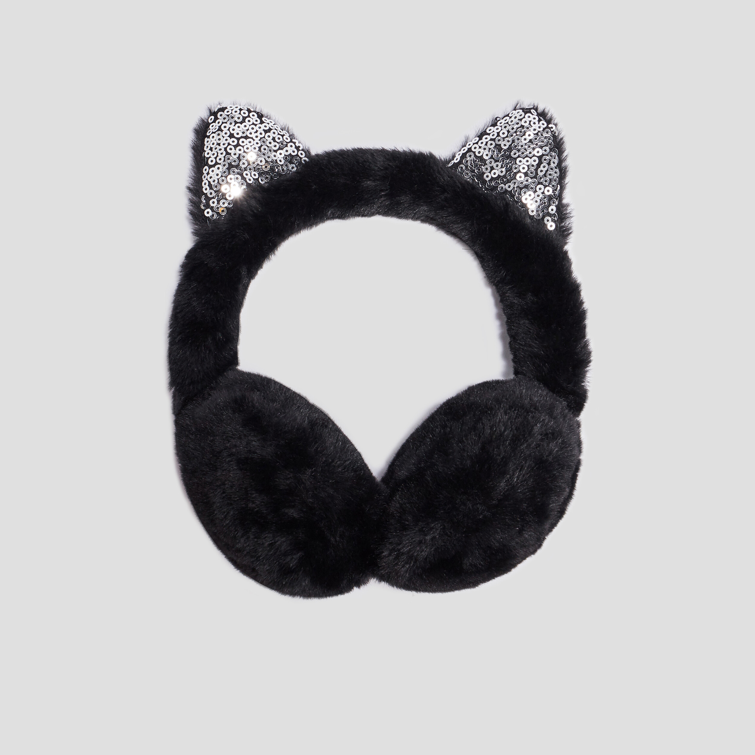 cache oreilles avec sequins noir fille Cache-oreilles avec sequins noir fille