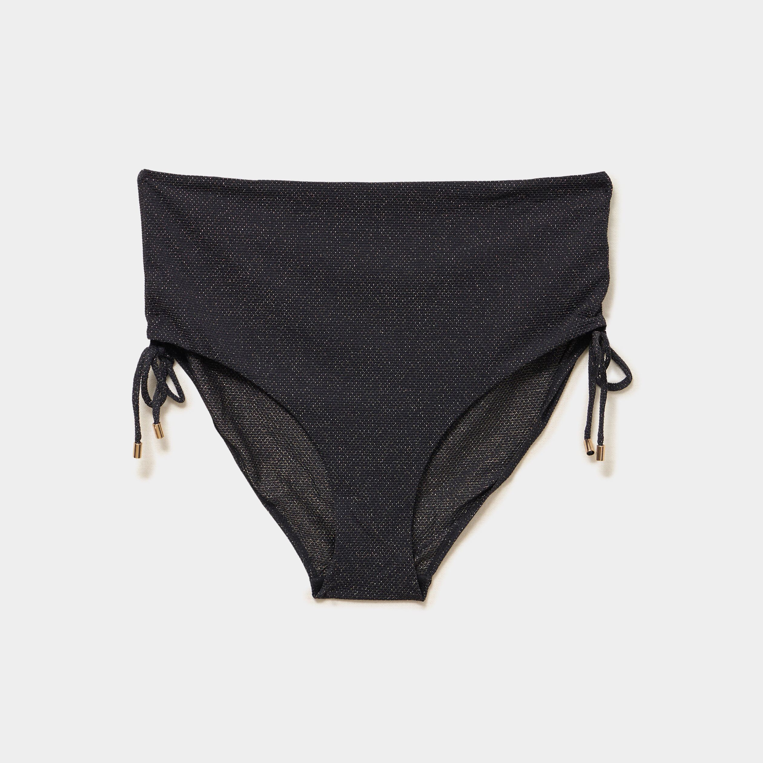 Bas de maillot de bain culotte haute noir femme grande taille