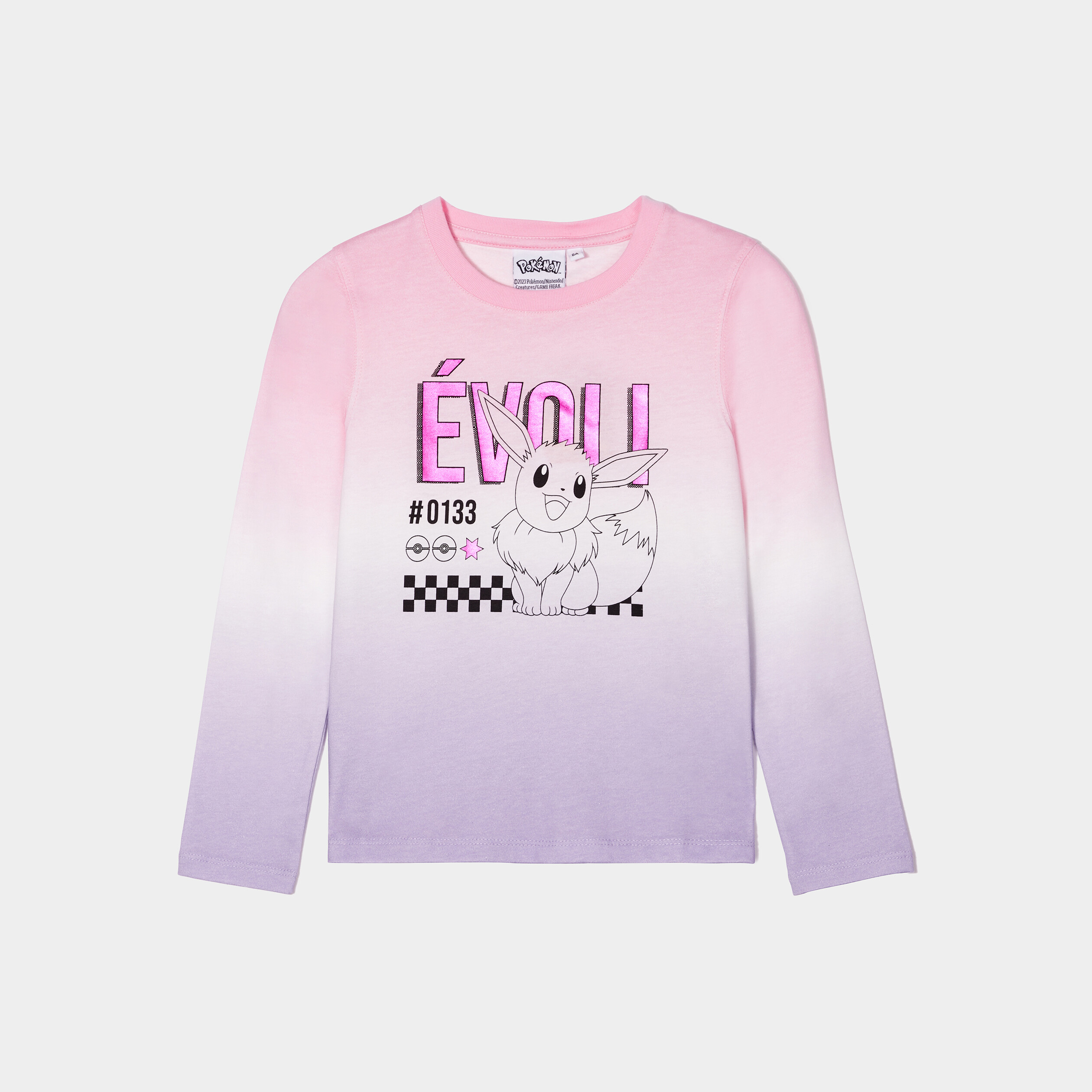 T-shirt manches longues Pokémon Évoli multicolore fille