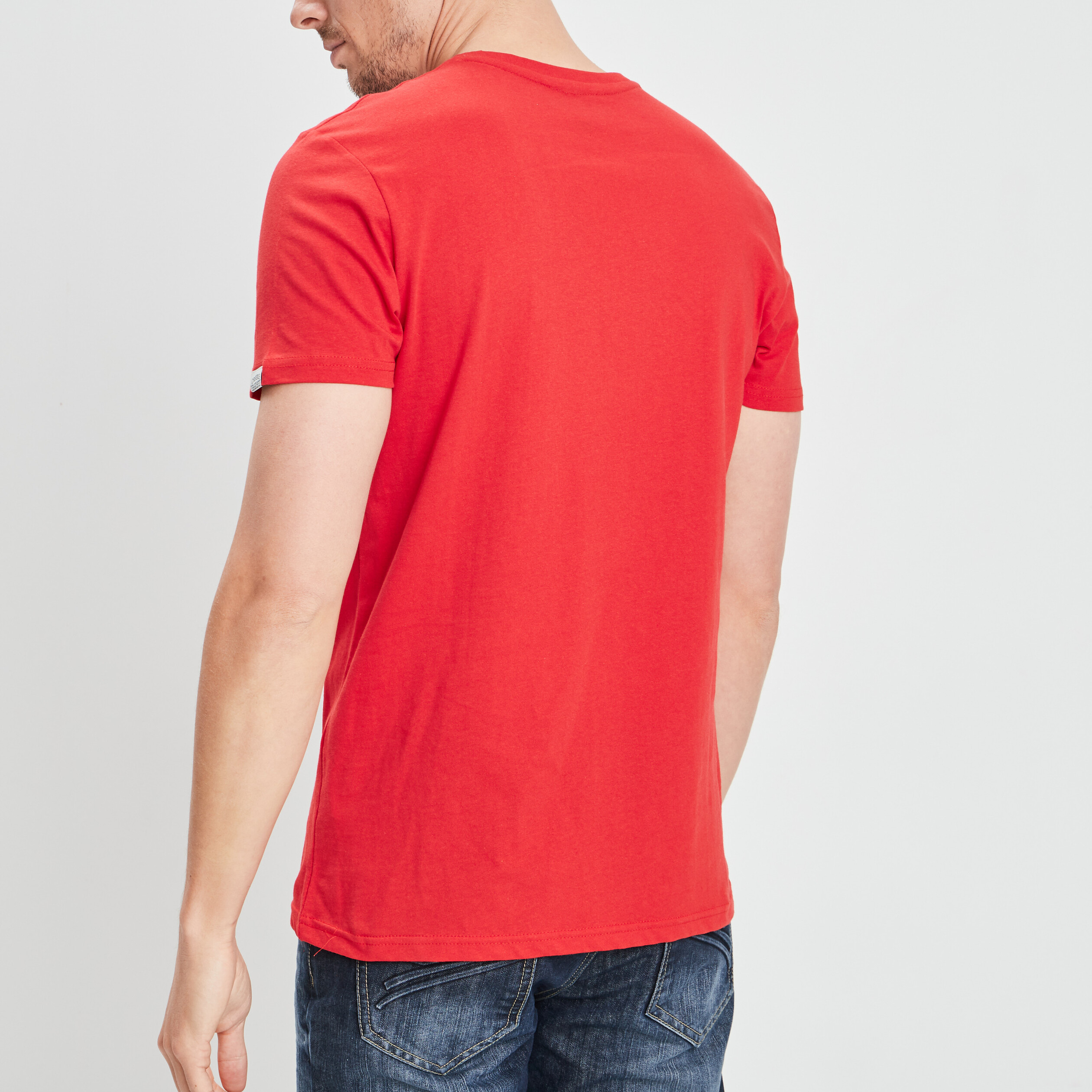 T shirt top rouge homme
