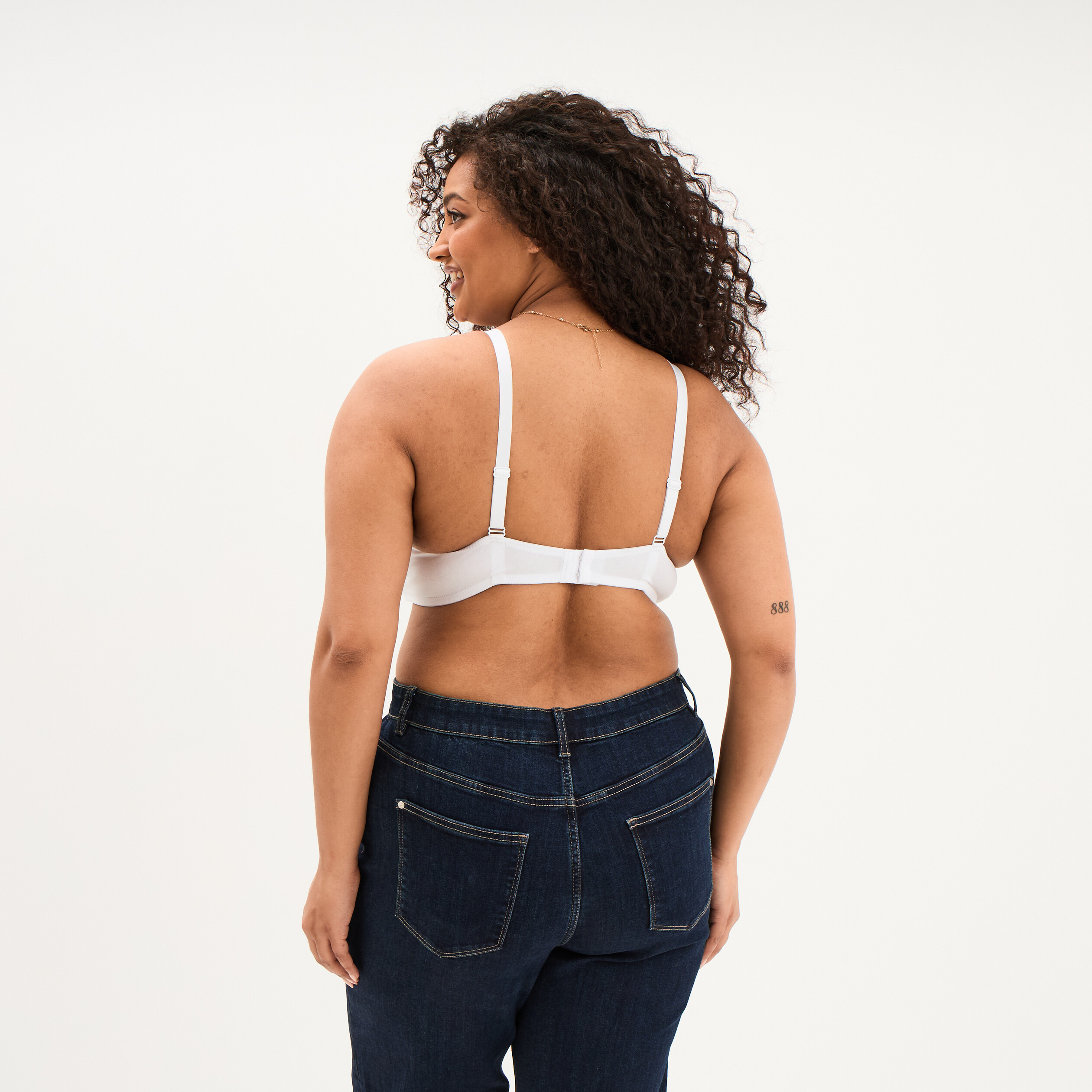 Soutien-gorge corbeille embo&icirc;tant blanc femme grande taille