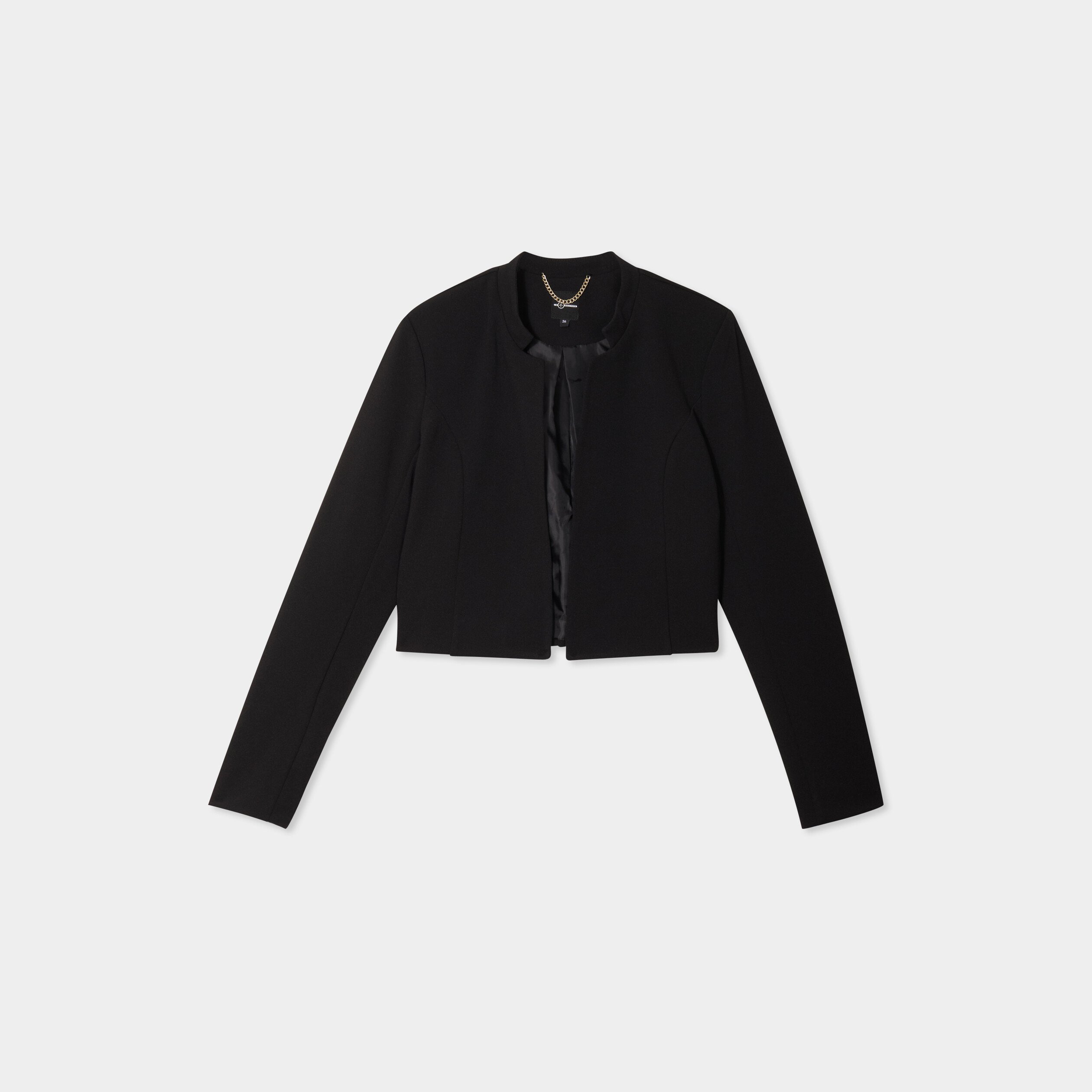veste bolero doublee stretch noir femme Veste boléro doublée stretch noir femme
