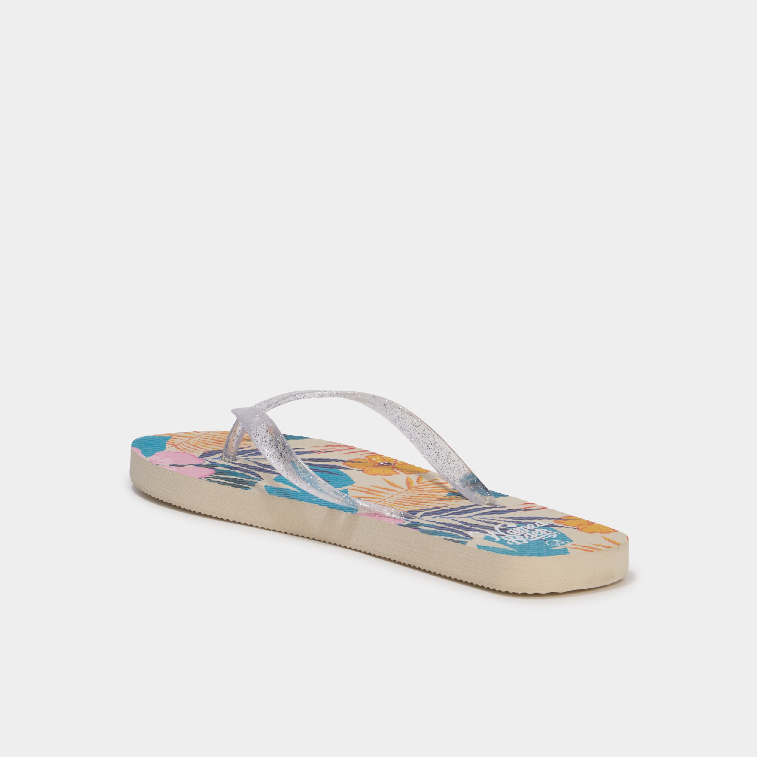 Tongs entredoigts &agrave; paillettes multicolore femme