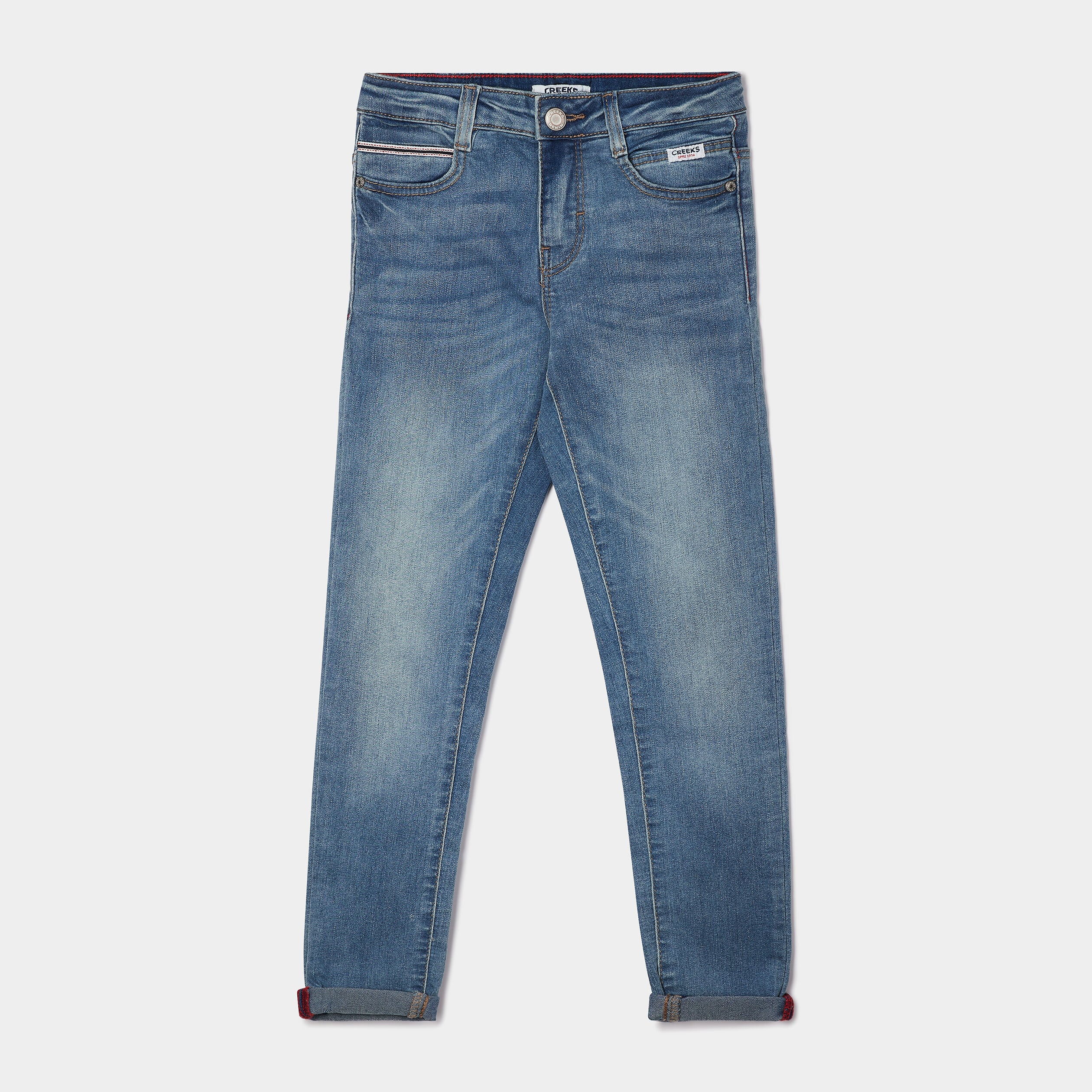 Jeans skinny taille ajustable denim double stone gar&ccedil;on