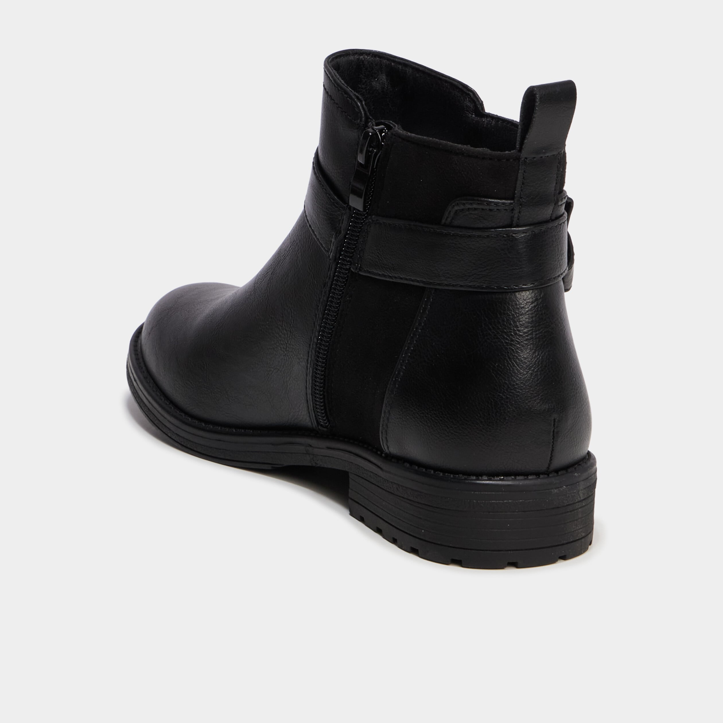 Bottines avec boucles et talons noir femme