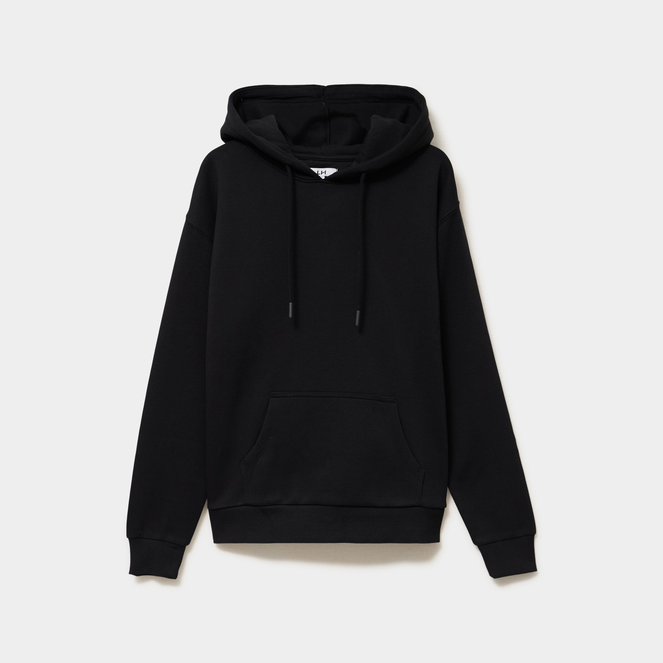 Sweat hoodie molleton &agrave; capuche noir femme