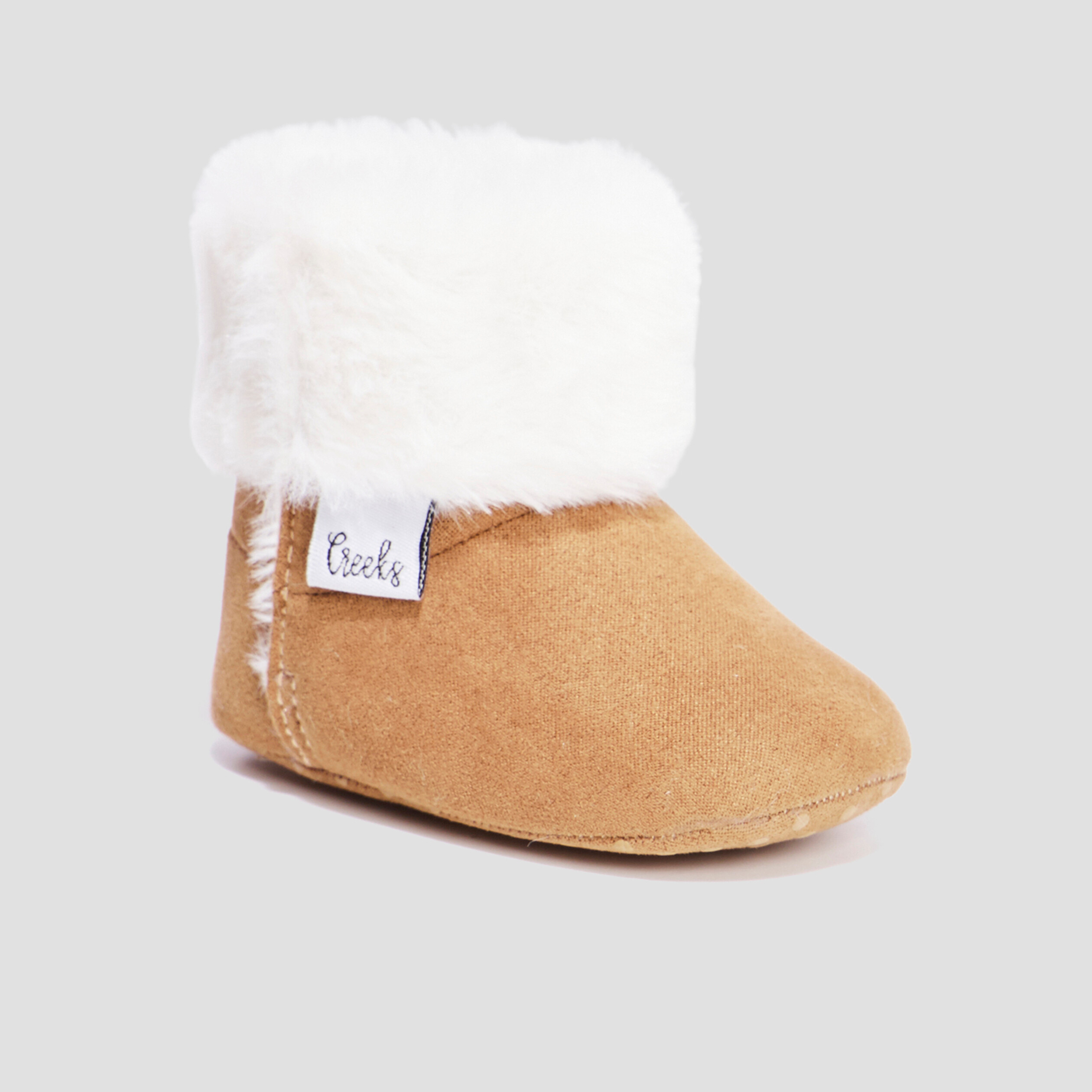 Bottines doublure fourrure camel b&eacute;b&eacute; gar&ccedil;on