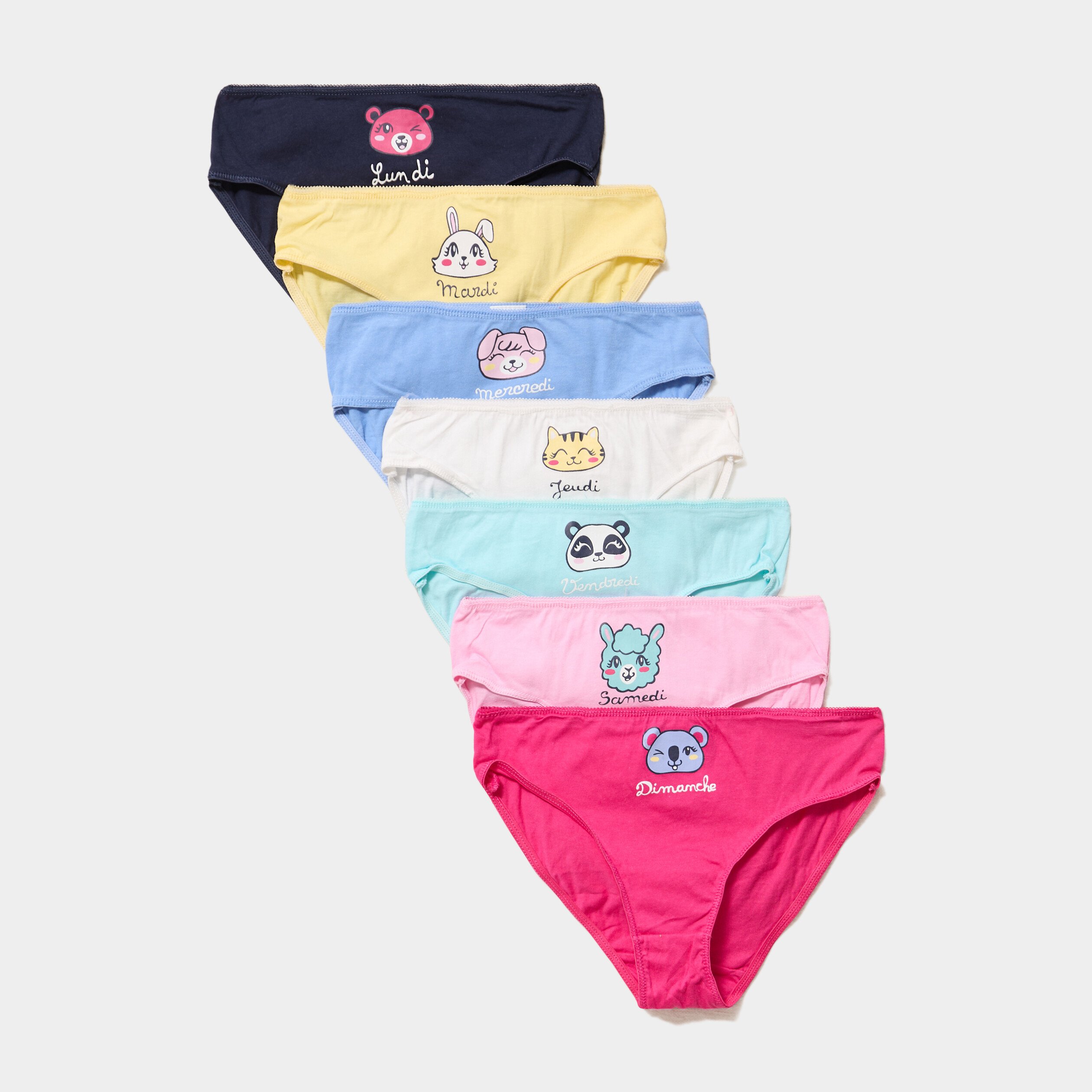 lot 7 culottes coton multicolore fille Lot 7 culottes coton multicolore fille