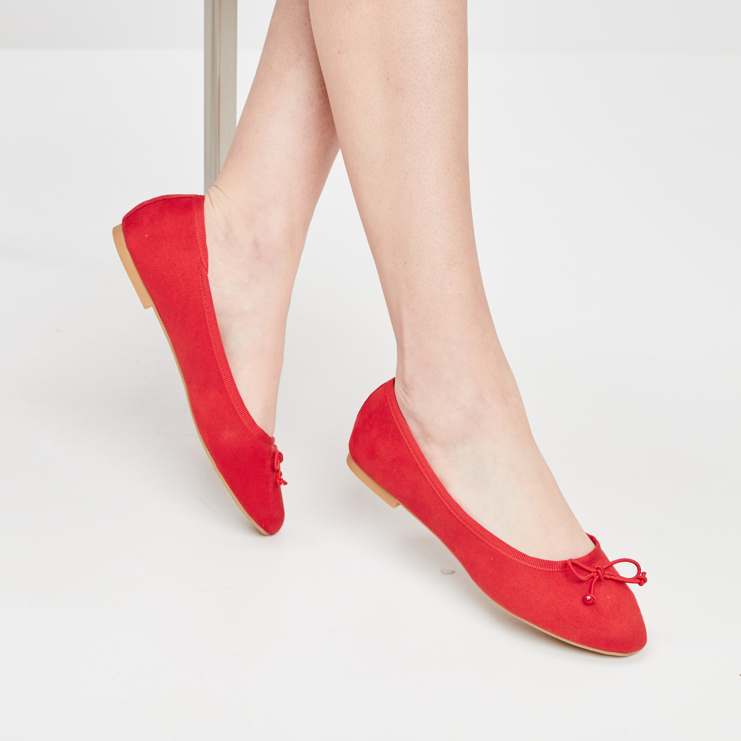 ballerines avec noeuds rouge femme Ballerines avec noeuds rouge femme