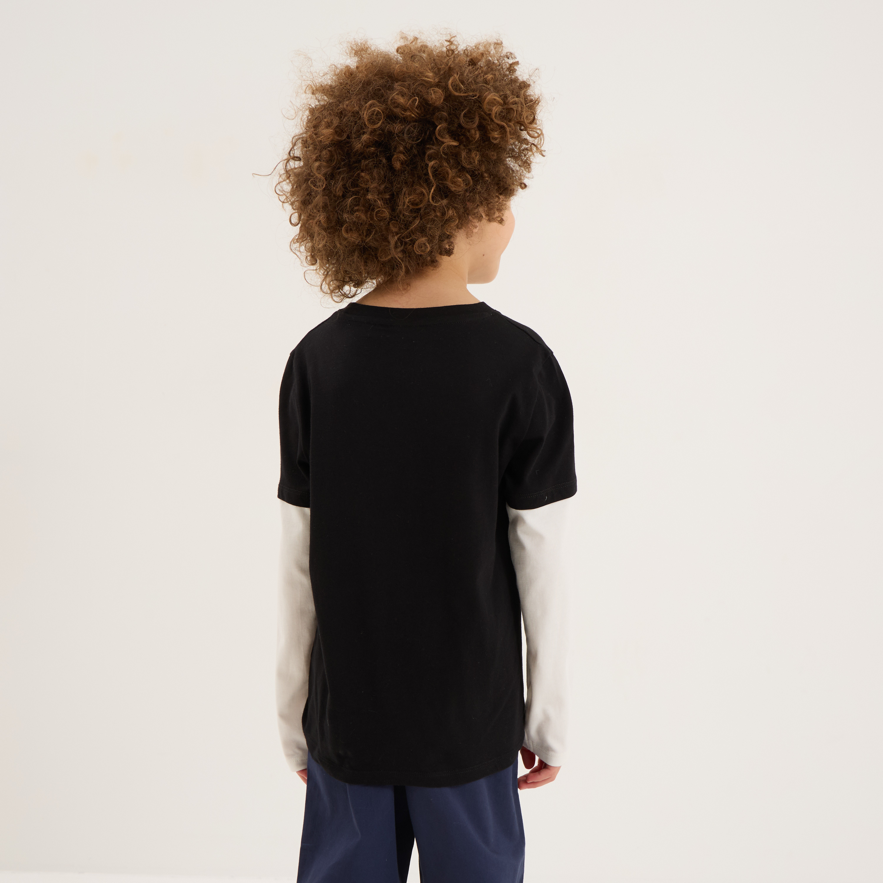 t shirt manches longues coton naruto noir garcon T-shirt manches longues coton Naruto noir garçon