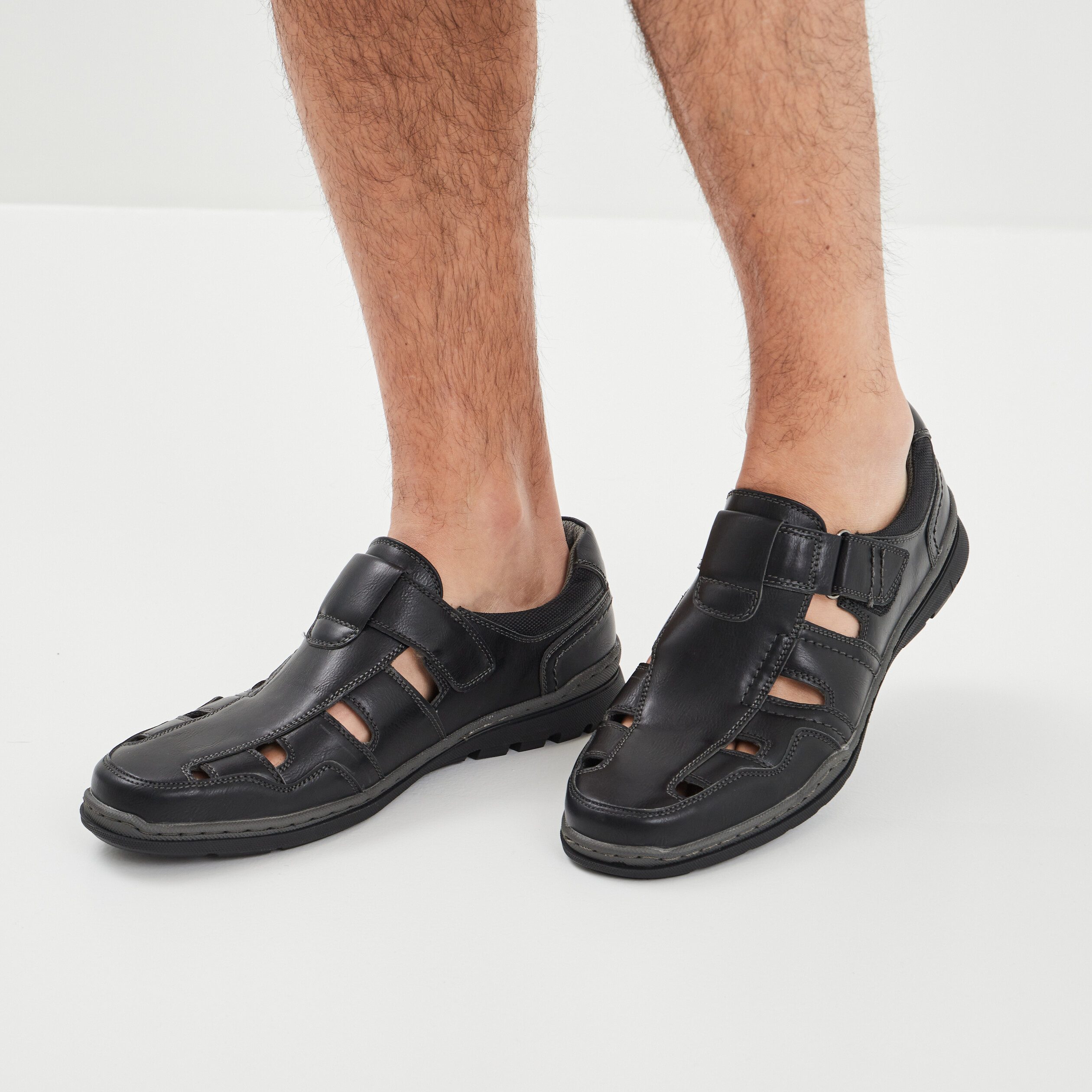 sandales a scratchs noir homme Sandales à scratchs noir homme