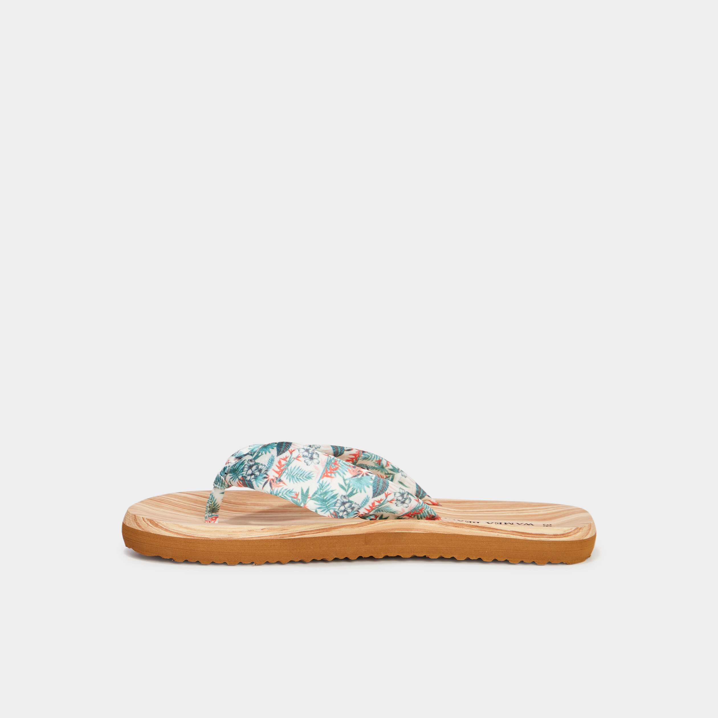 Tongs de plage esprit foulard multicolore femme