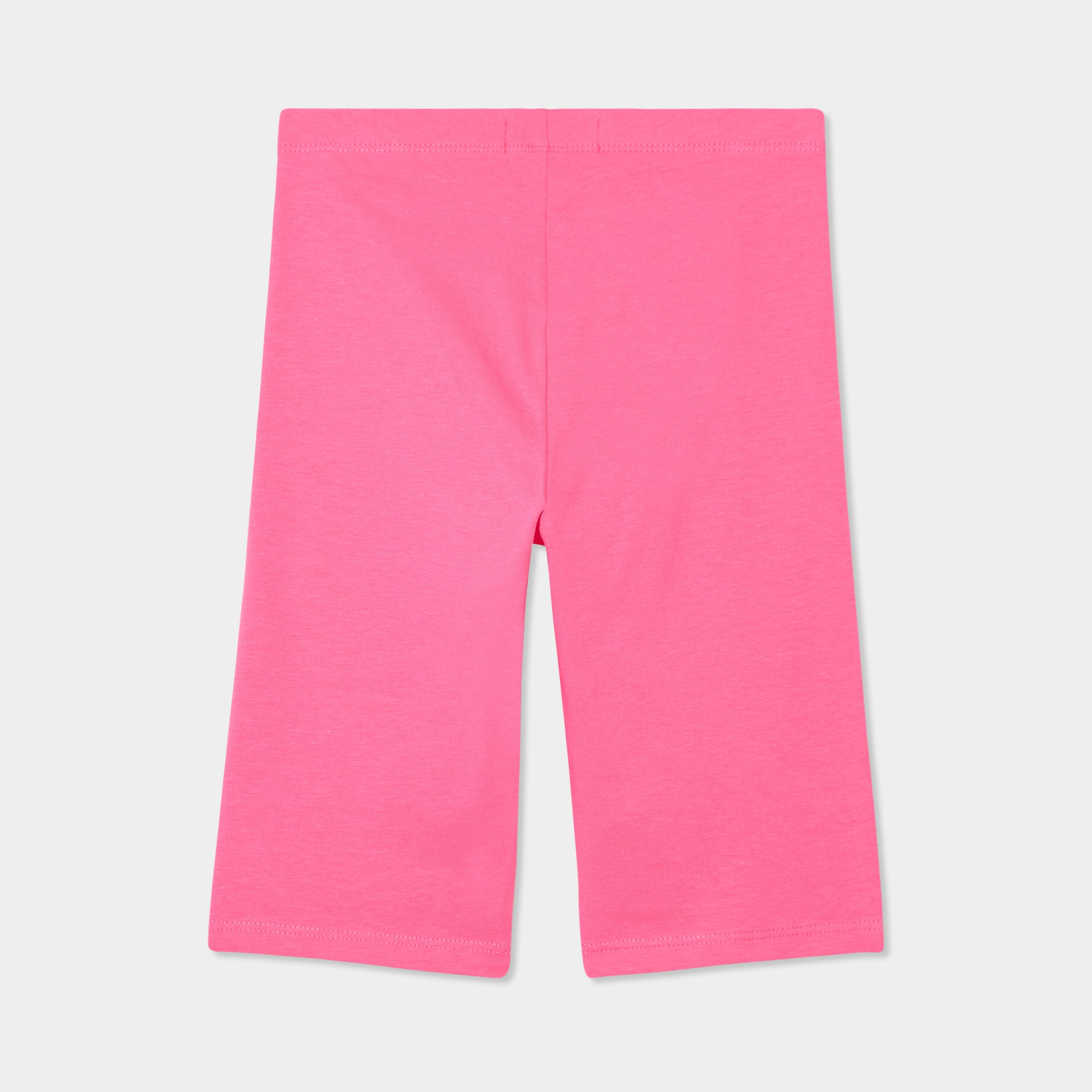 legging cycliste coton taille elastiquee rose fushia fille Legging cycliste coton taille élastiquée rose fushia fille
