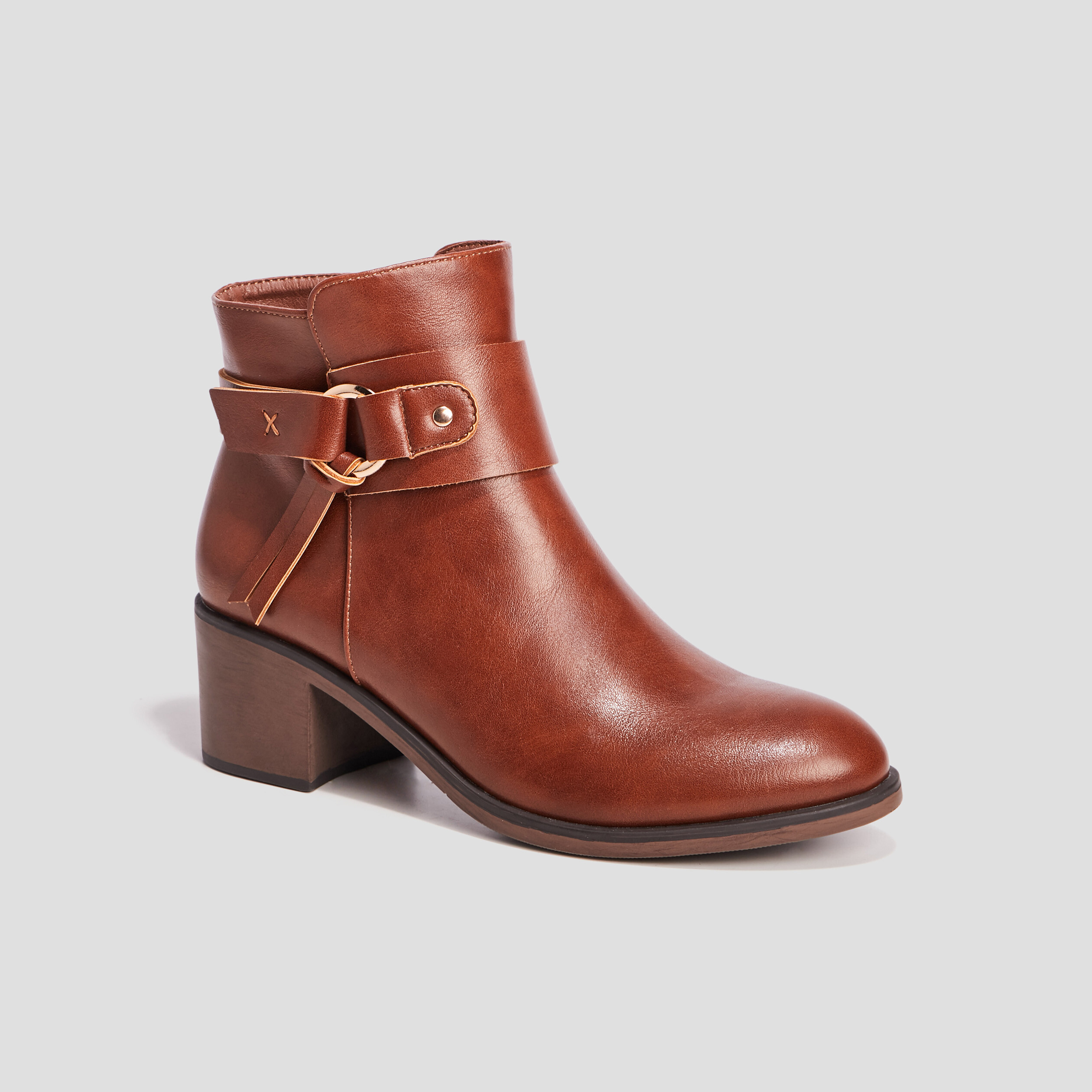 Bottine a deals talon carré