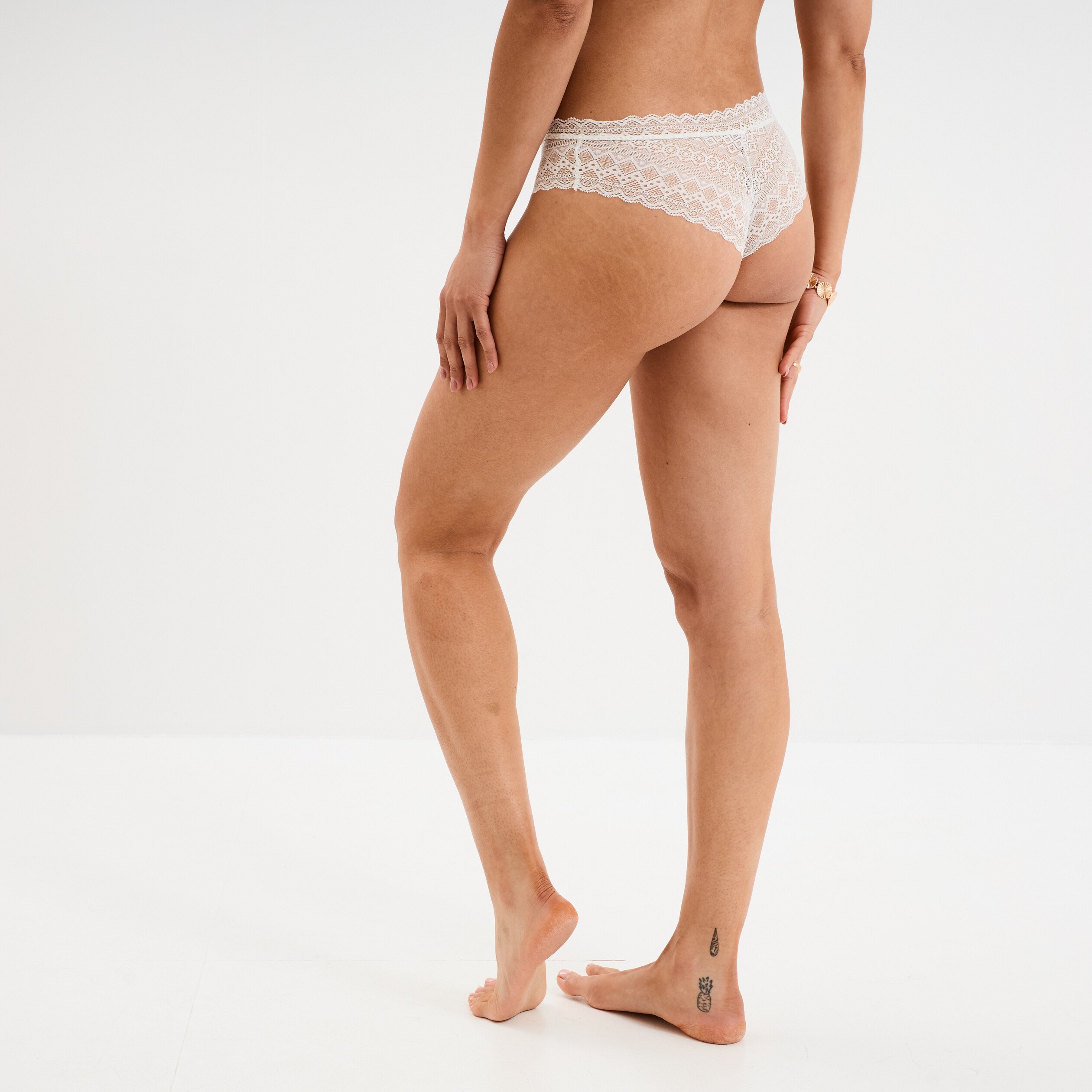 shorty en dentelle blanc femme Shorty en dentelle blanc femme