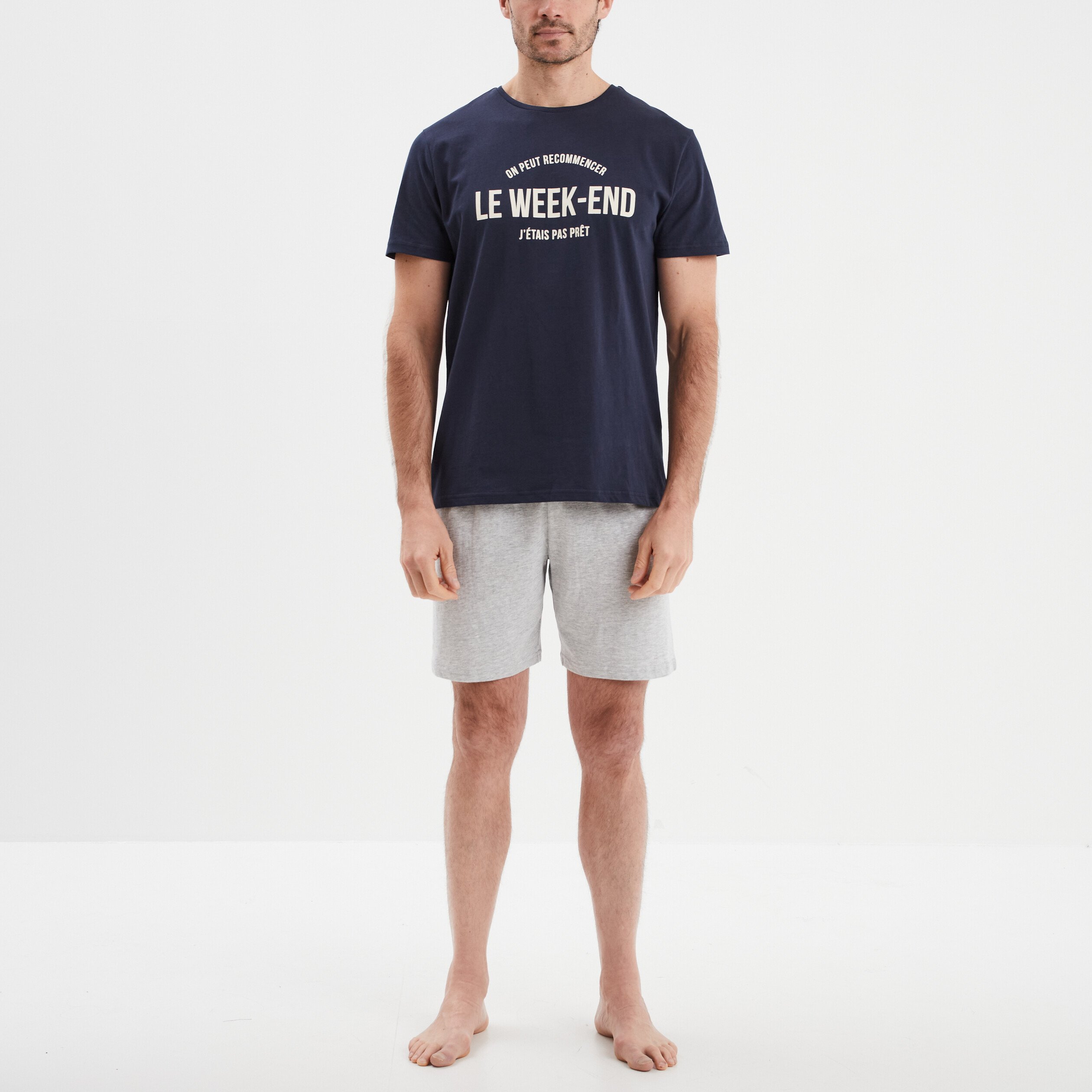 ensemble pyjama 2 pieces bleu marine homme Ensemble pyjama 2 pièces bleu marine homme