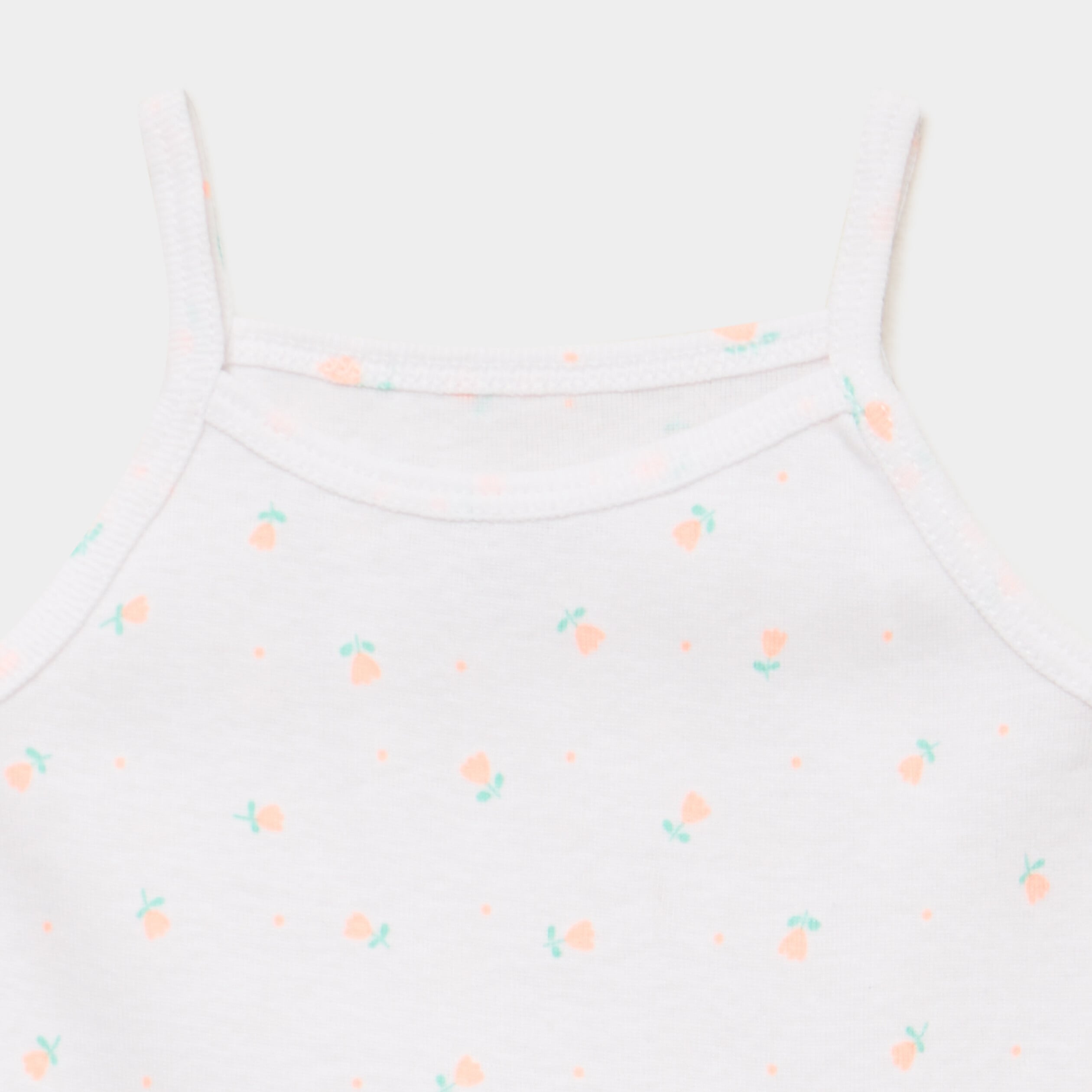 Lot 3 bodies coton bretelles fines rose clair b&eacute;b&eacute;