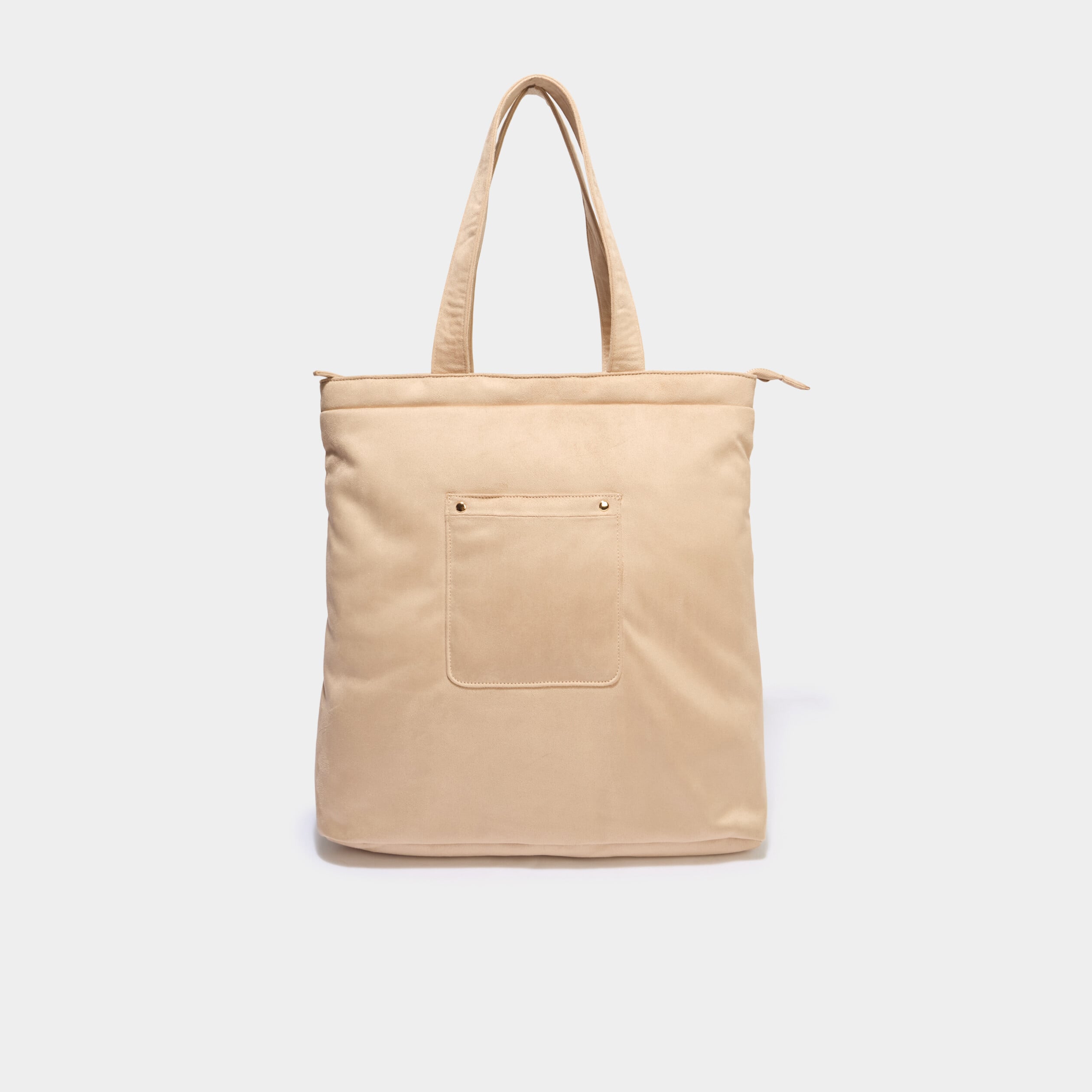 Sac tote bag zipp&eacute; sable femme