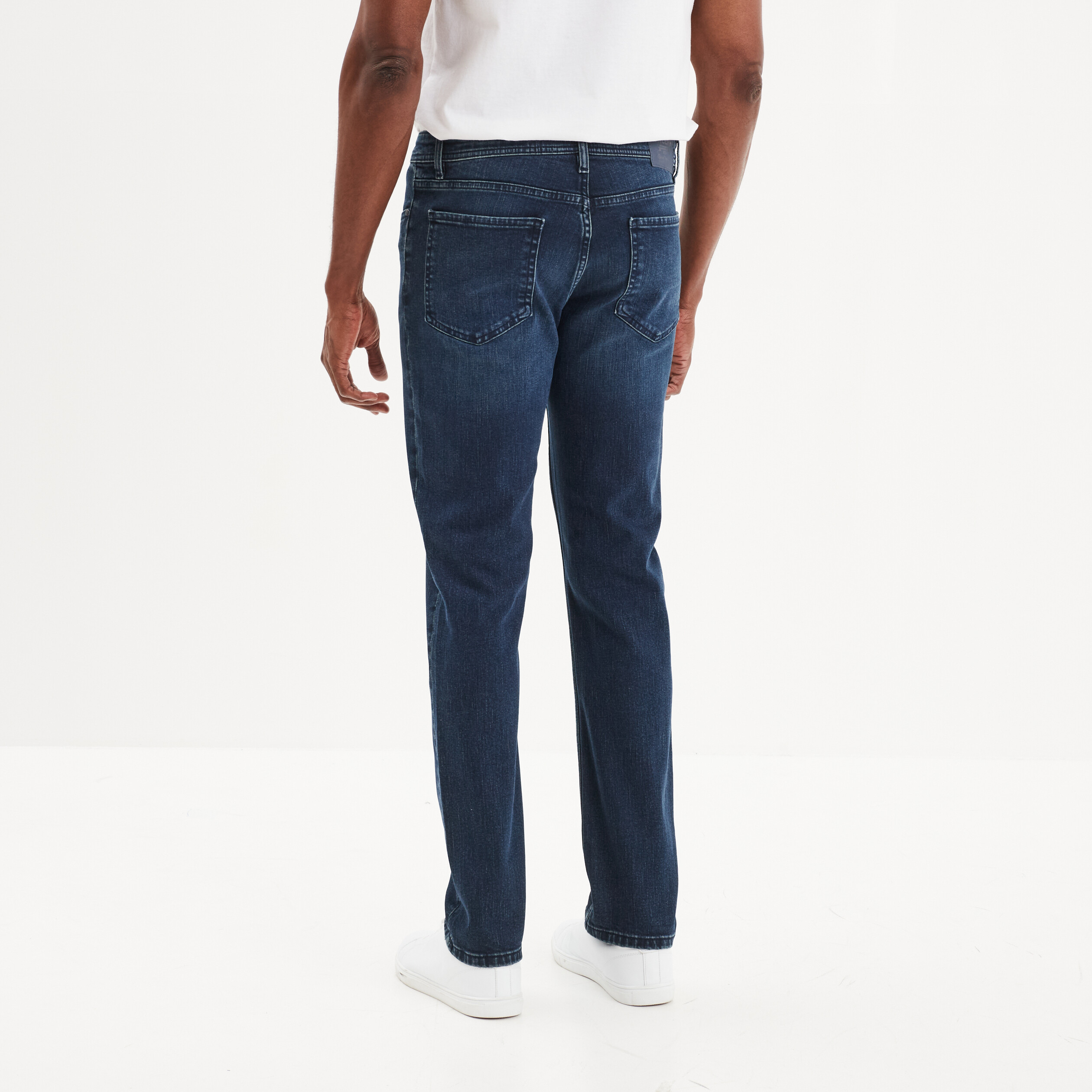 Jeans denim straight 5 poches denim blue black homme