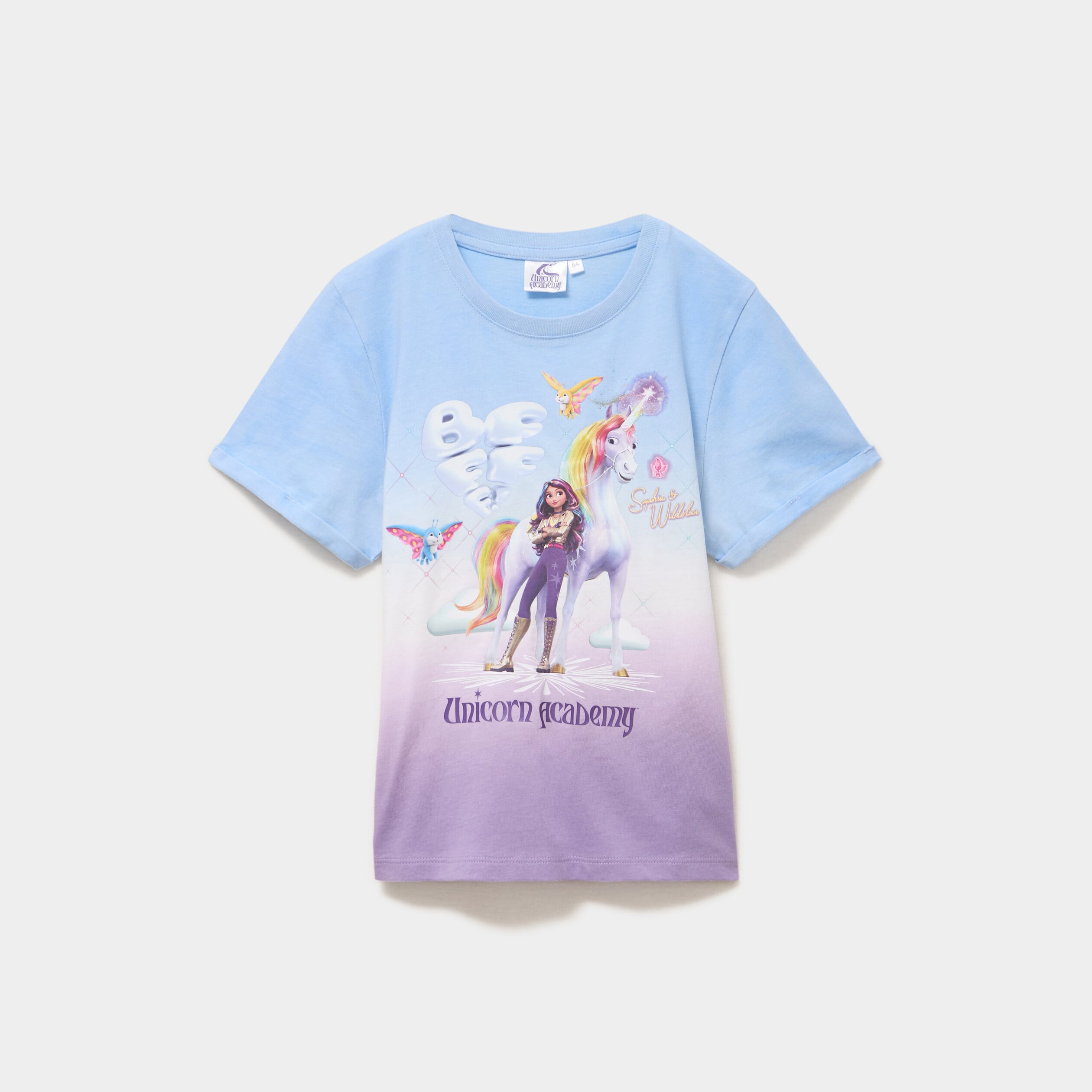 T-shirt coton L'&Eacute;cole des licornes multicolore fille