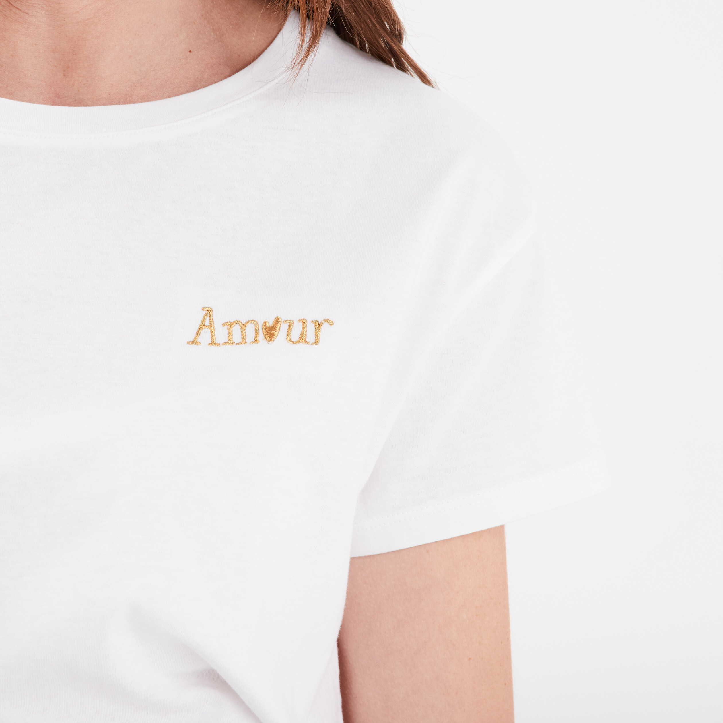 t shirt manches courtes coton blanc femme T-shirt manches courtes coton blanc femme