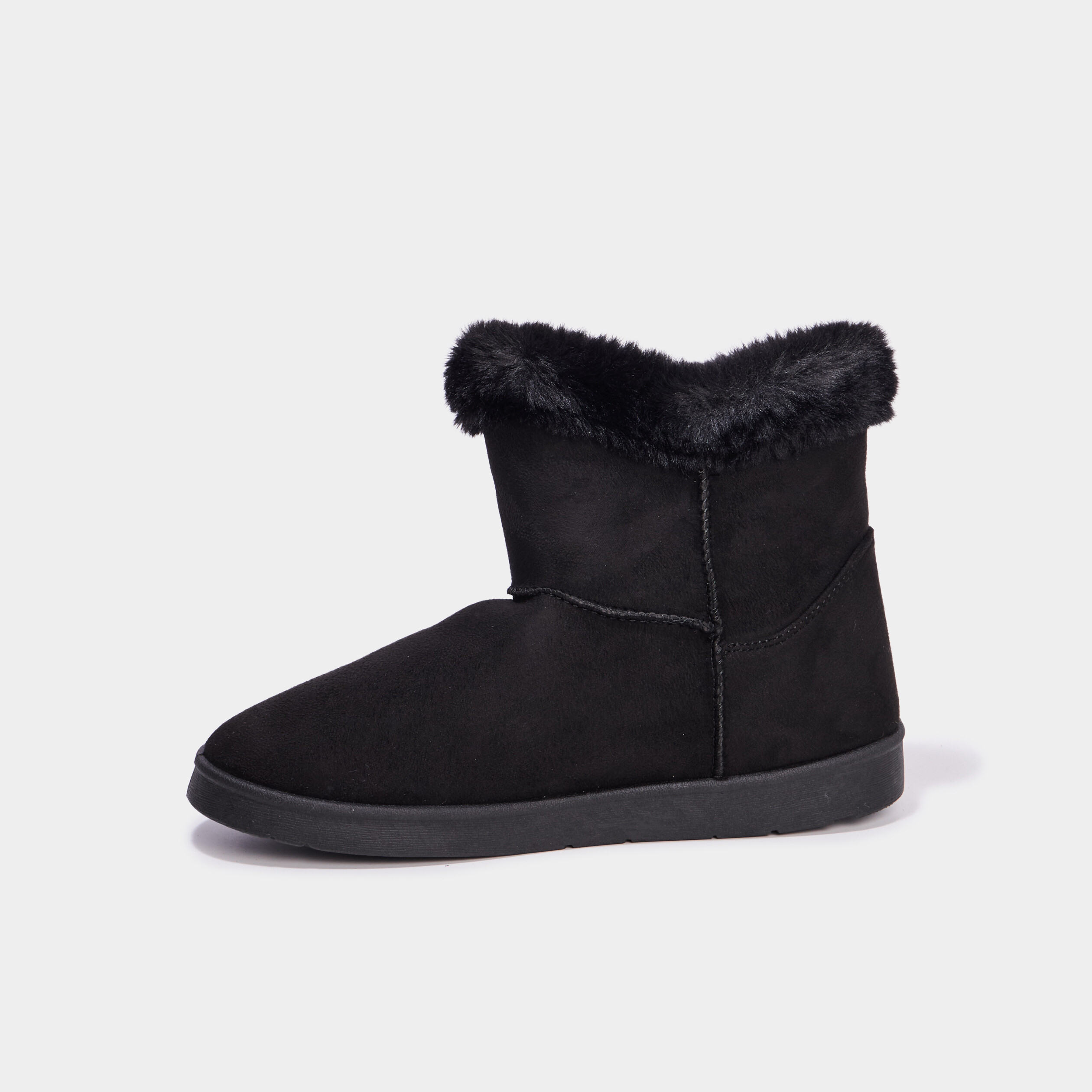 Bottines fourr&eacute;es noir femme
