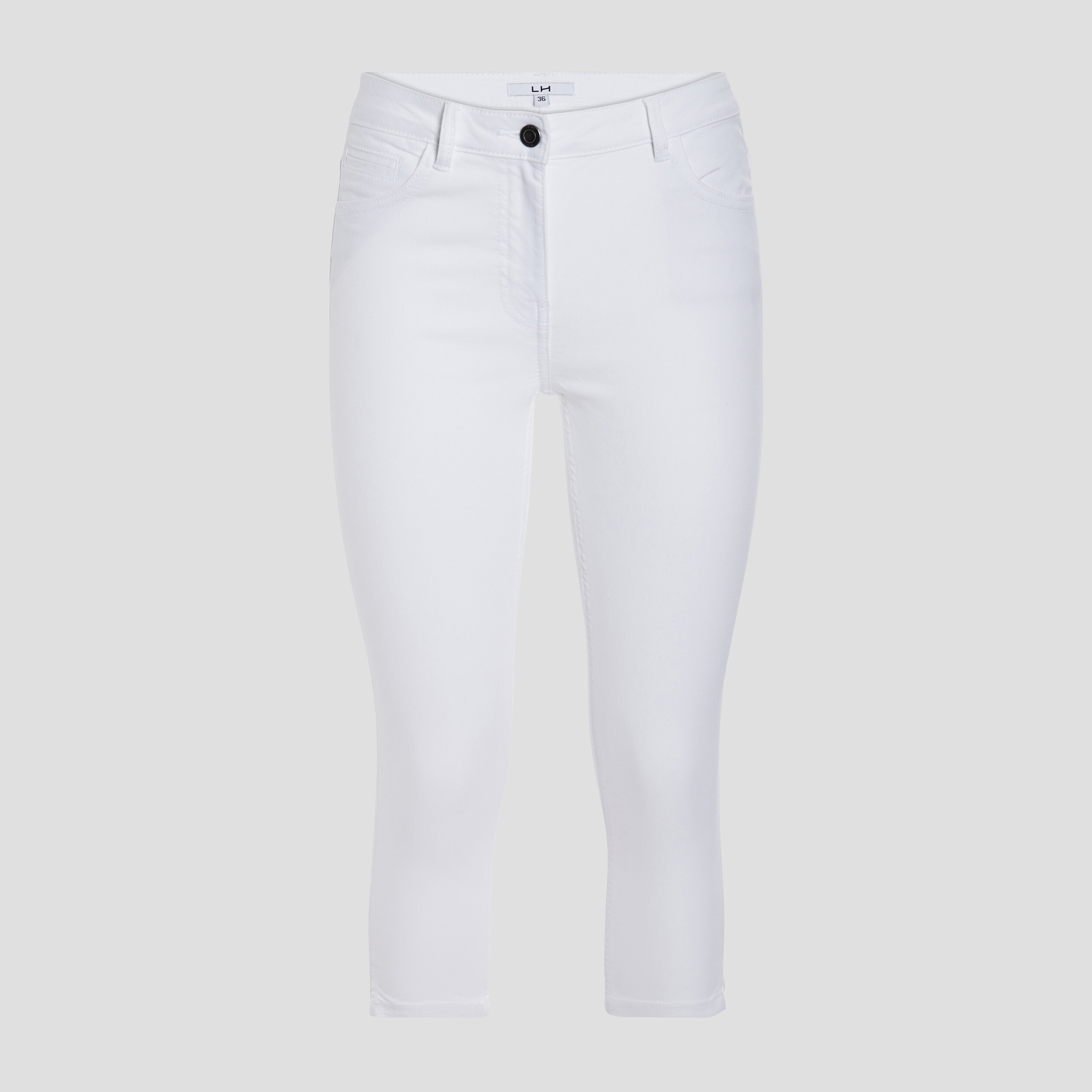 pantacourt slim taille standard blanc femme Pantacourt slim taille standard blanc femme