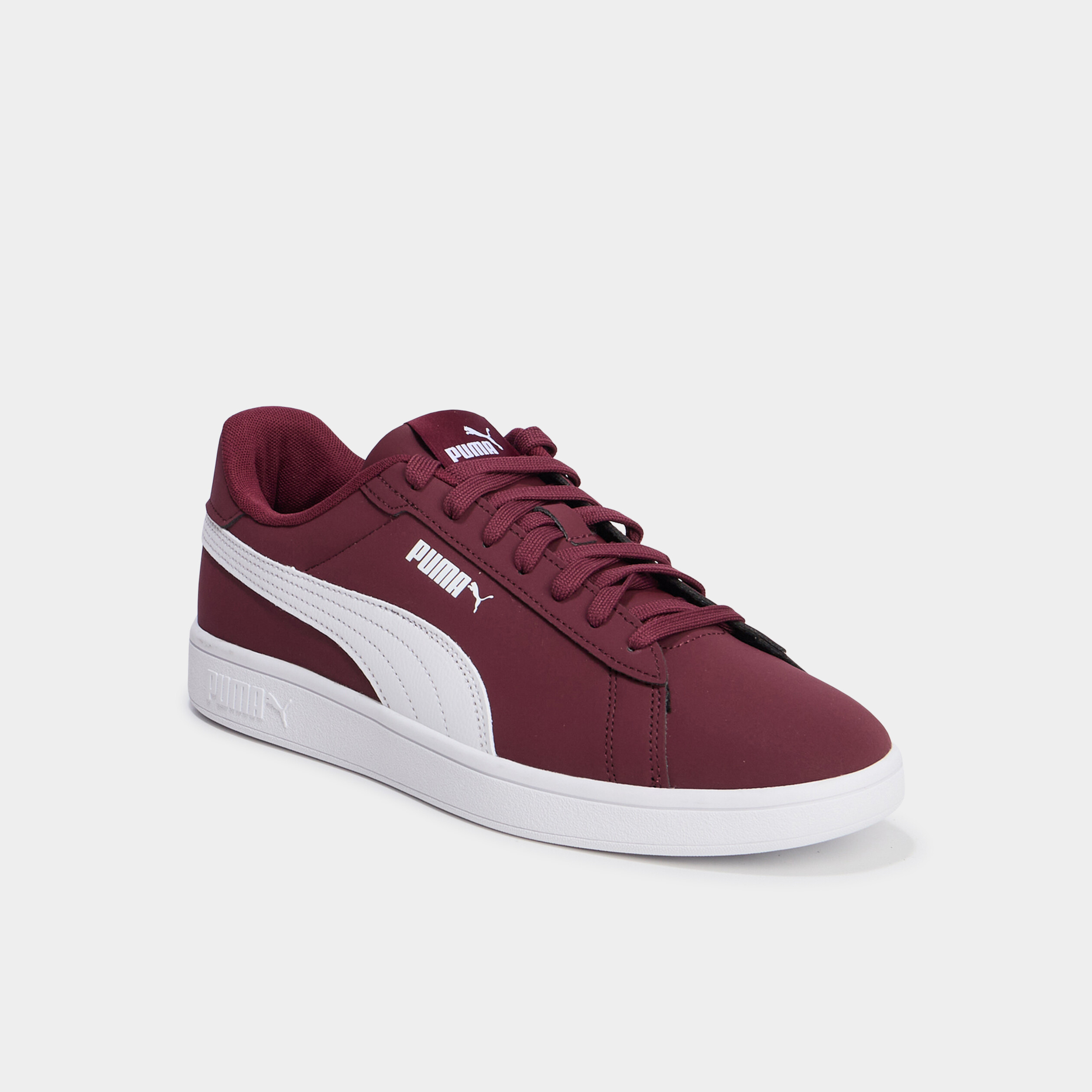Tennis basses à lacets Puma Smash Buck bordeaux homme