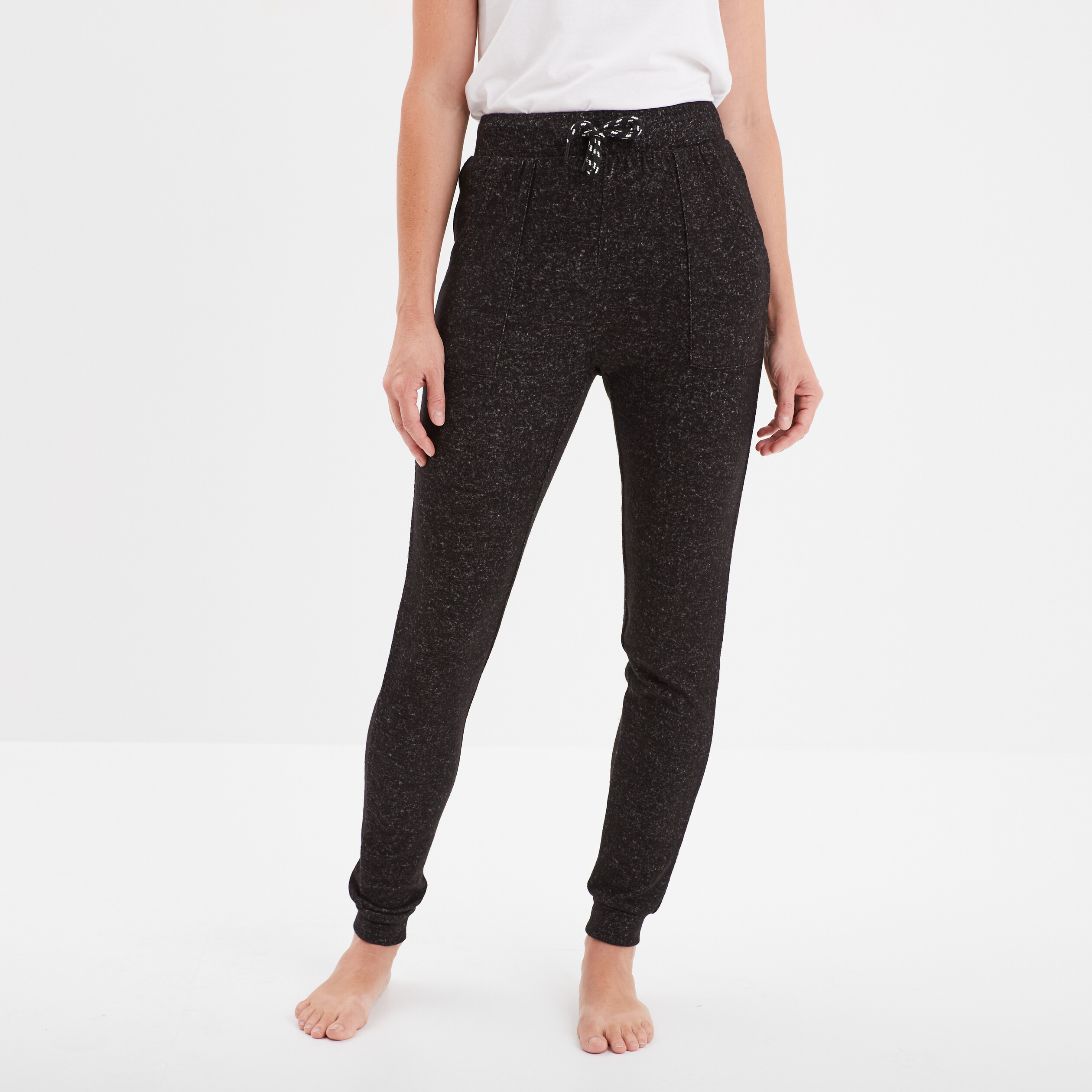 Bas de pyjama noir femme