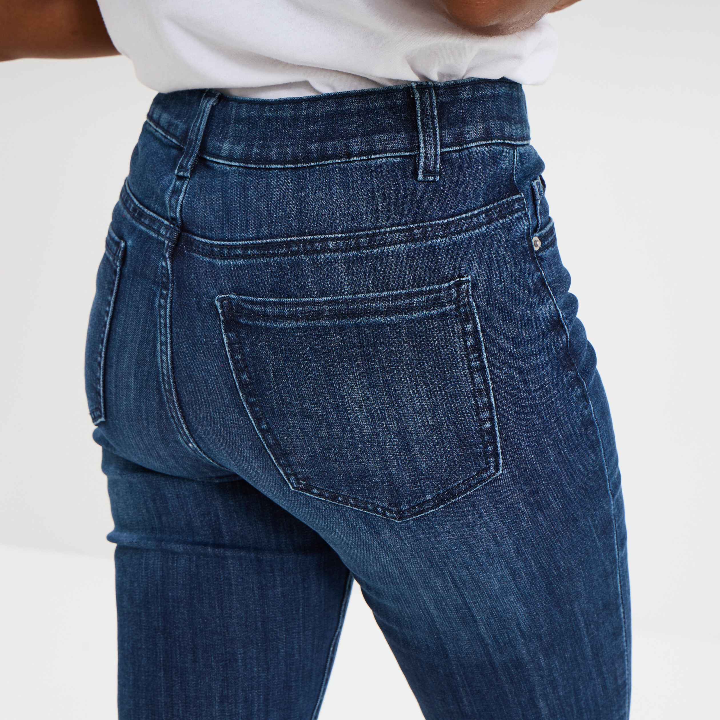 jeans slim taille haute 5 poches bleu femme Jeans slim taille haute 5 poches bleu femme