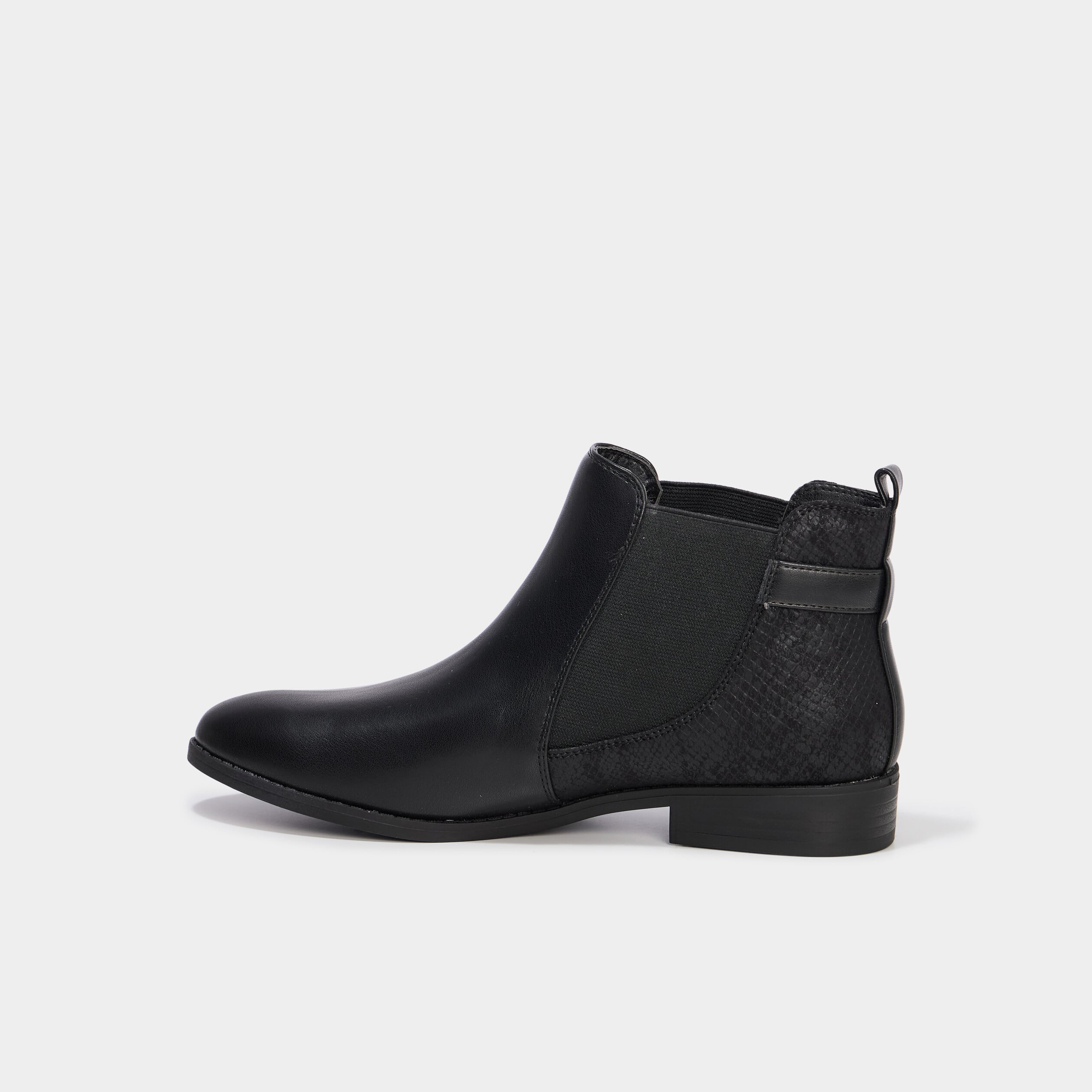 Bottines chelsea avec boucles noir femme