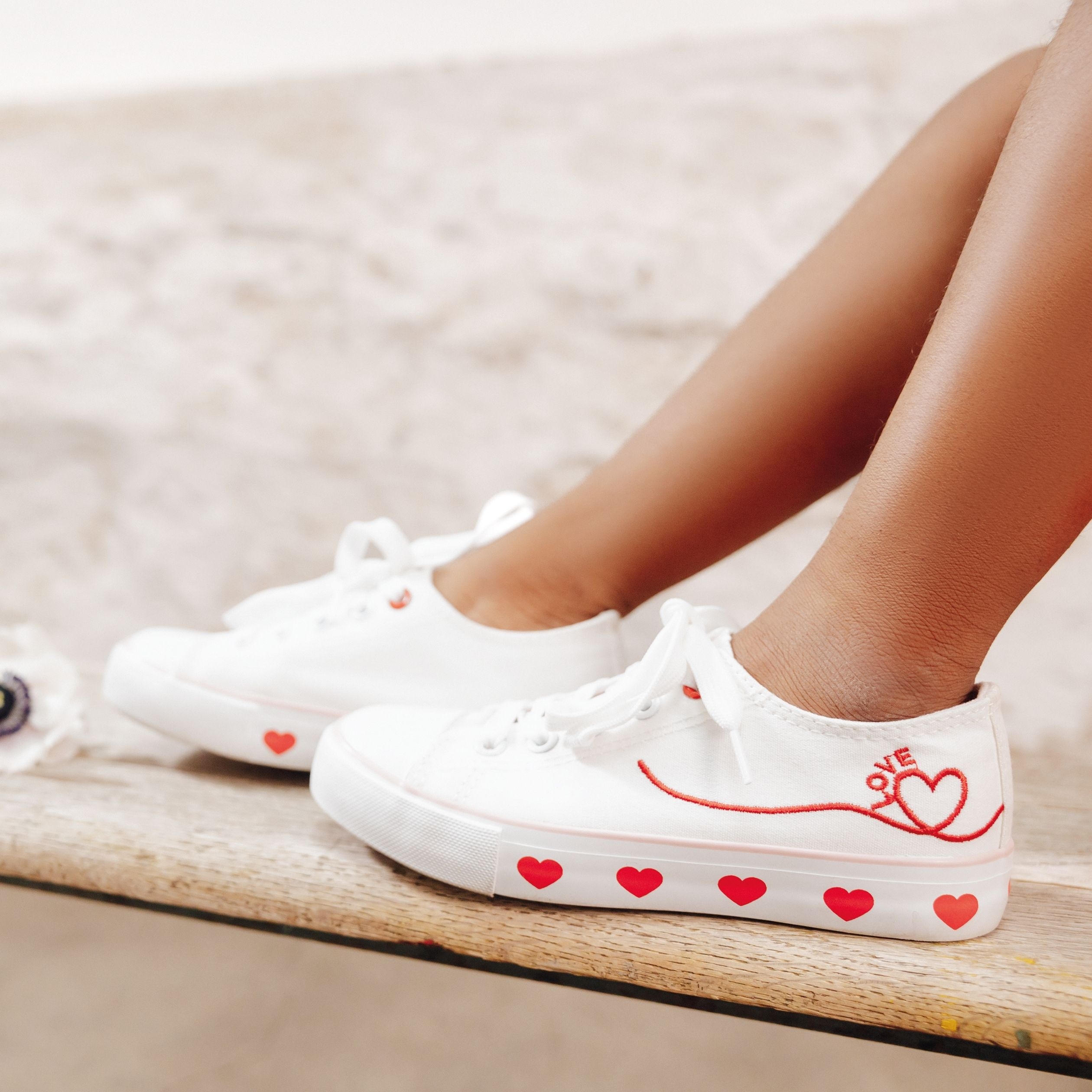 tennis a lacets en toile creeks blanc fille Tennis à lacets en toile Creeks blanc fille