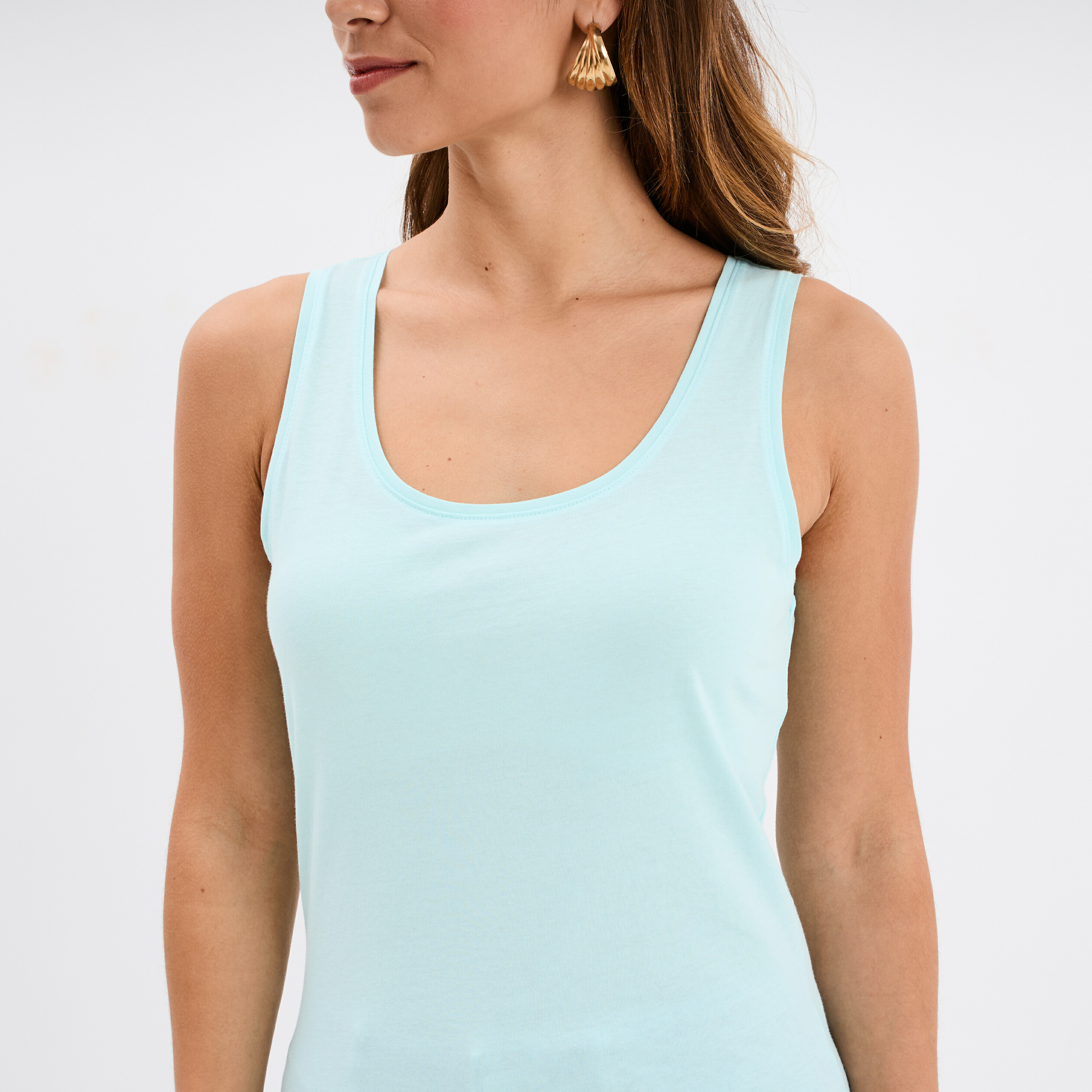 Bleu Turquoise La Halle Jogging Femme Pull Col En V Manches