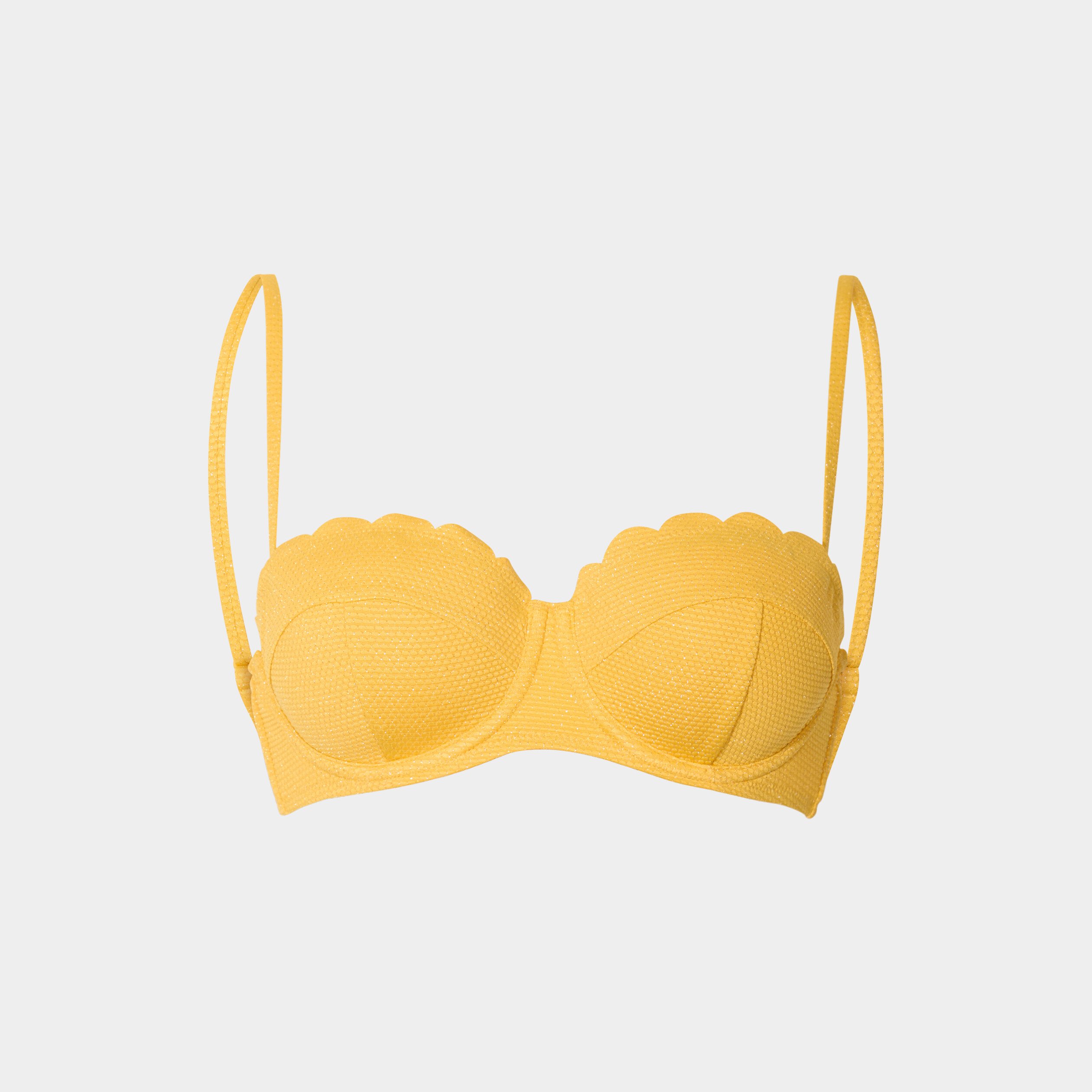 haut de maillot de bain bandeau jaune femme Haut de maillot de bain bandeau jaune femme