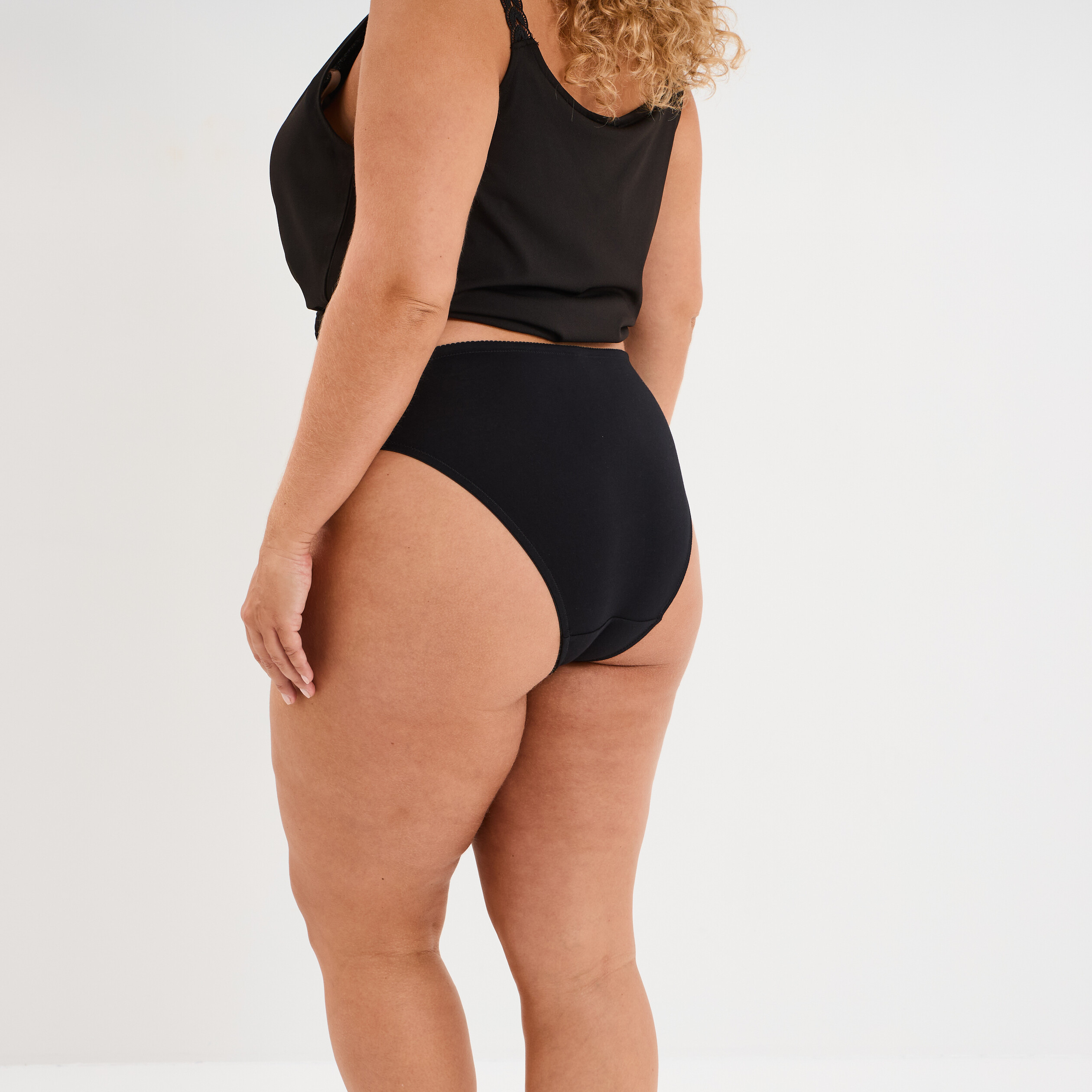 Culotte coton majoritaire noir femme grande taille