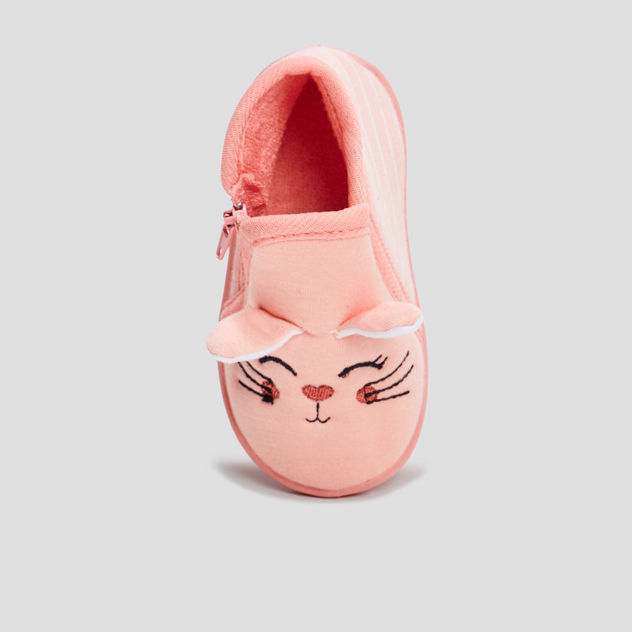 Chaussons bottillons rose b&eacute;b&eacute; fille