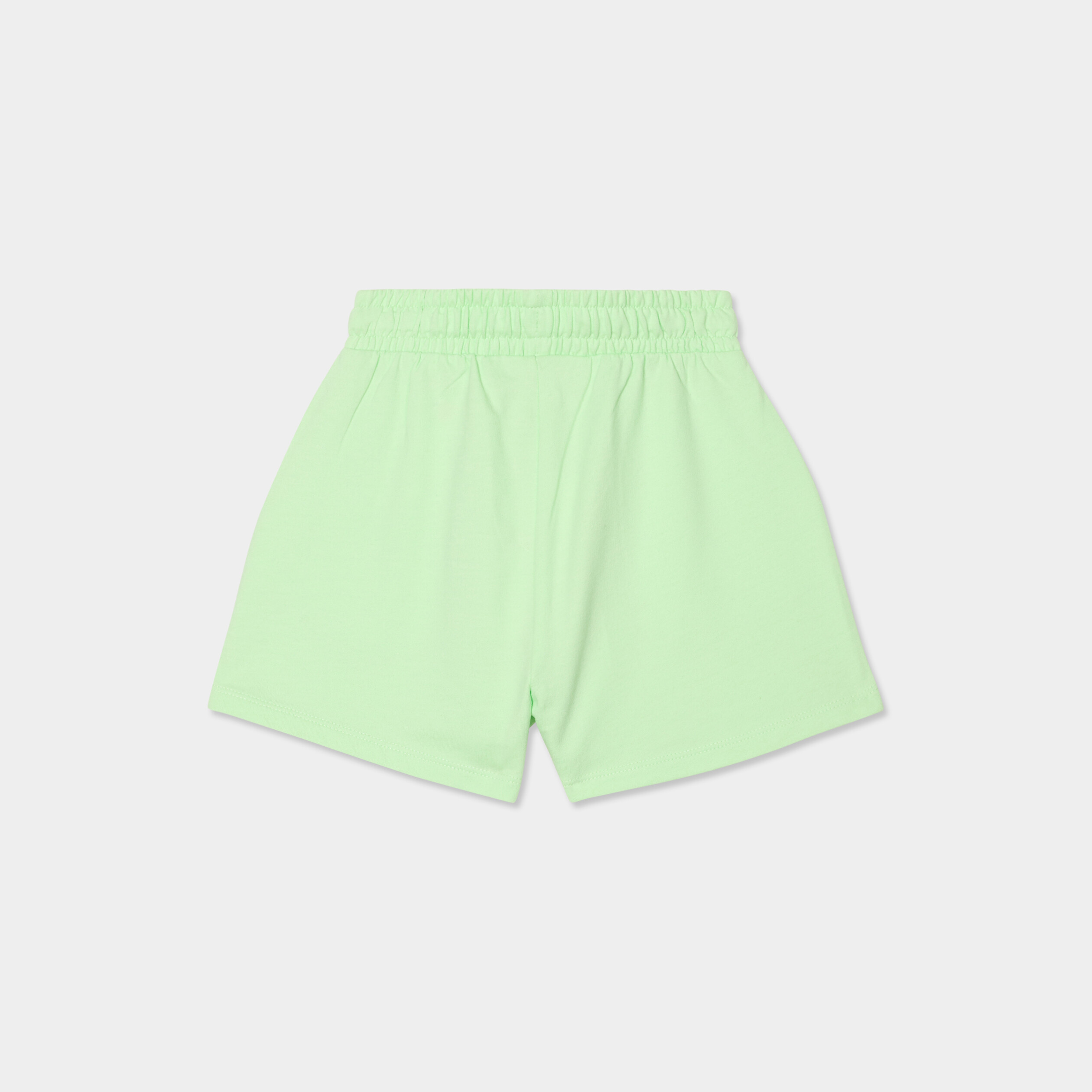 Short de jogging taille &eacute;lastiqu&eacute;e vert clair fille