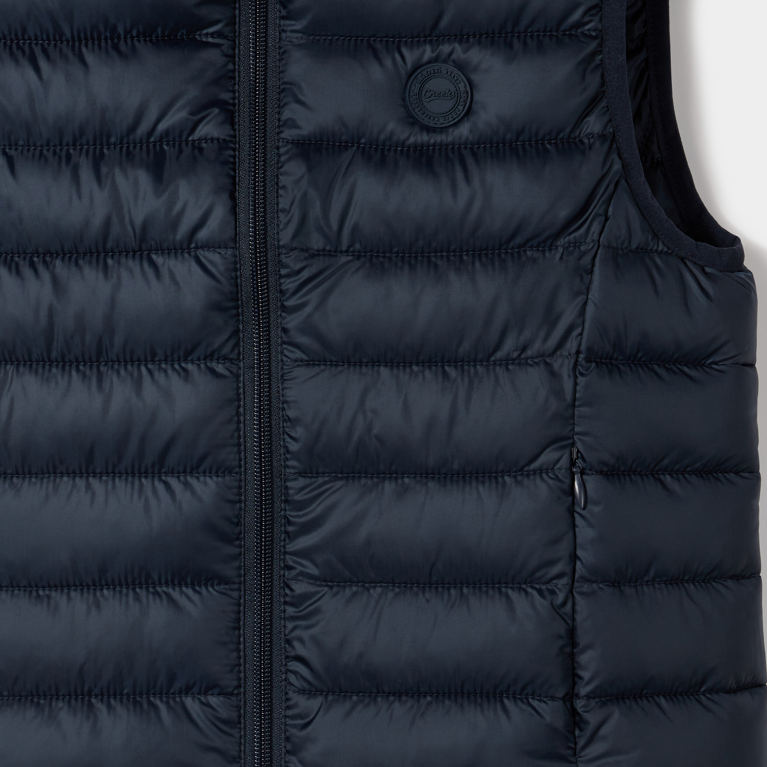 Doudoune l&eacute;g&egrave;re sans manches imperm&eacute;able bleu marine fille