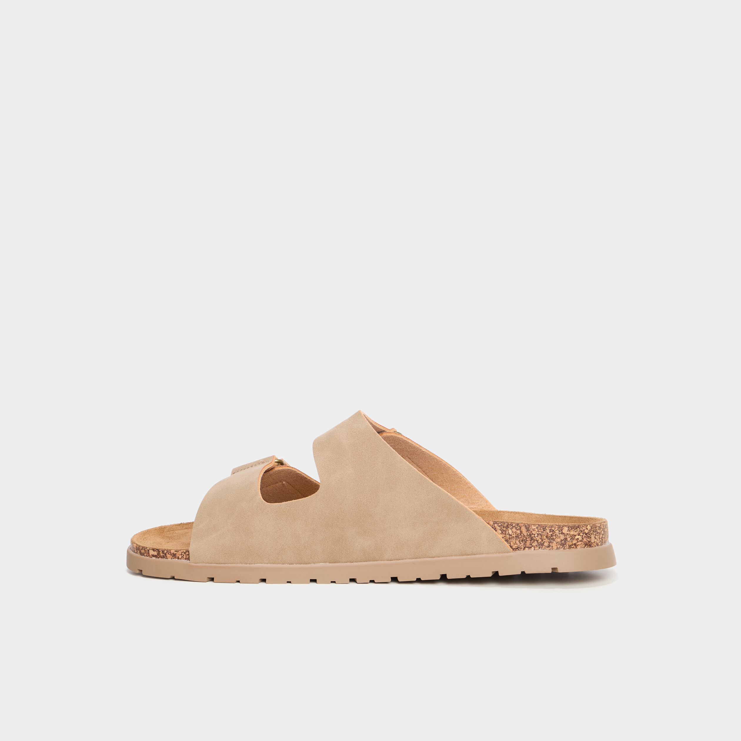 mules double brides a scratchs sable homme Mules double brides à scratchs sable homme