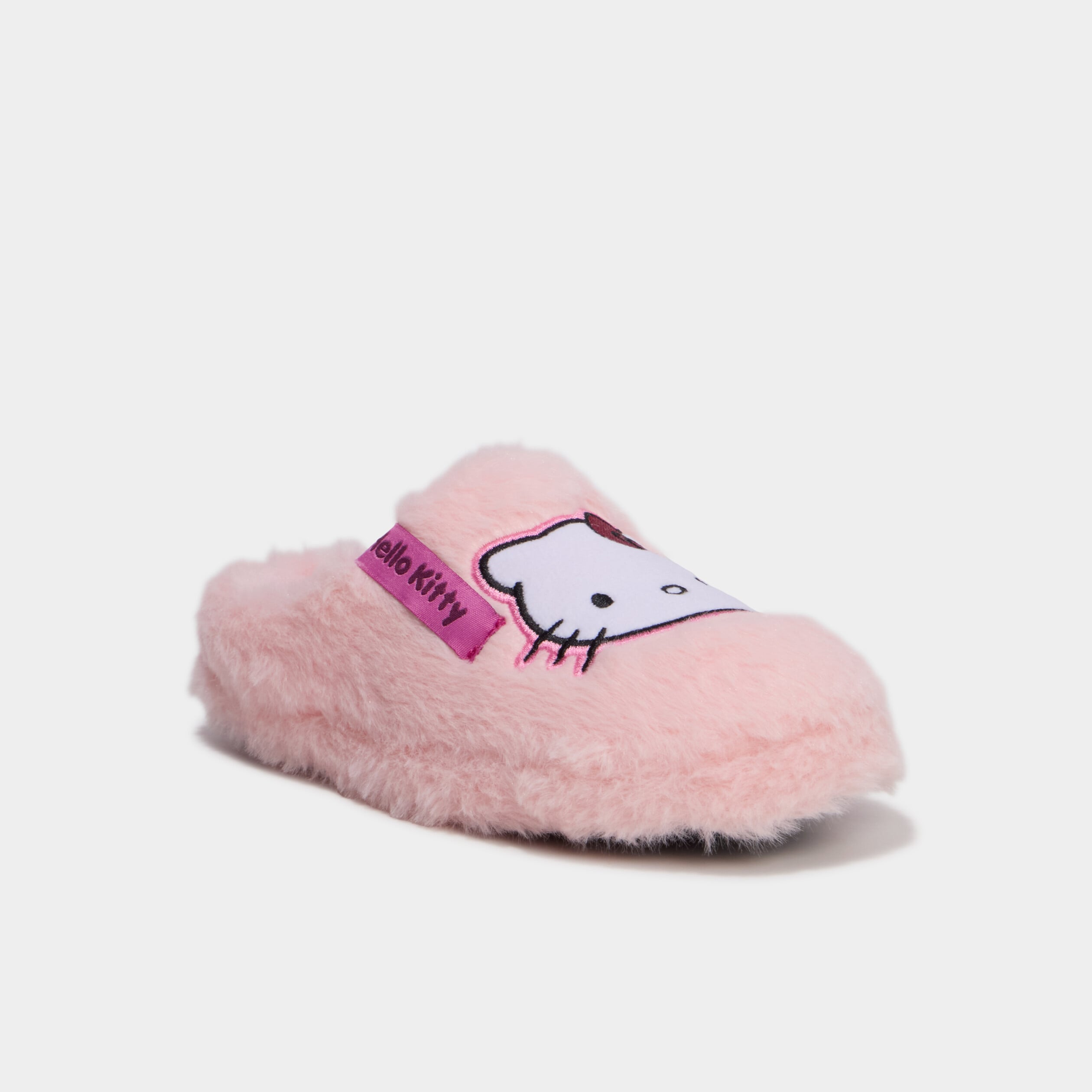 Chaussons fausse fourrure Hello Kitty rose fille