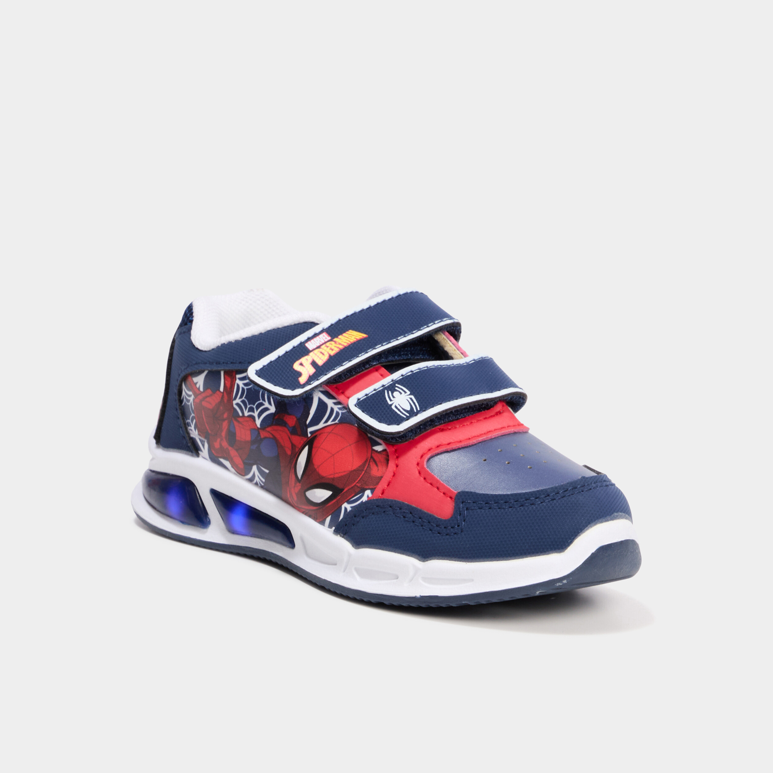 Baskets running lumineuses Spider-Man bleu gar&ccedil;on
