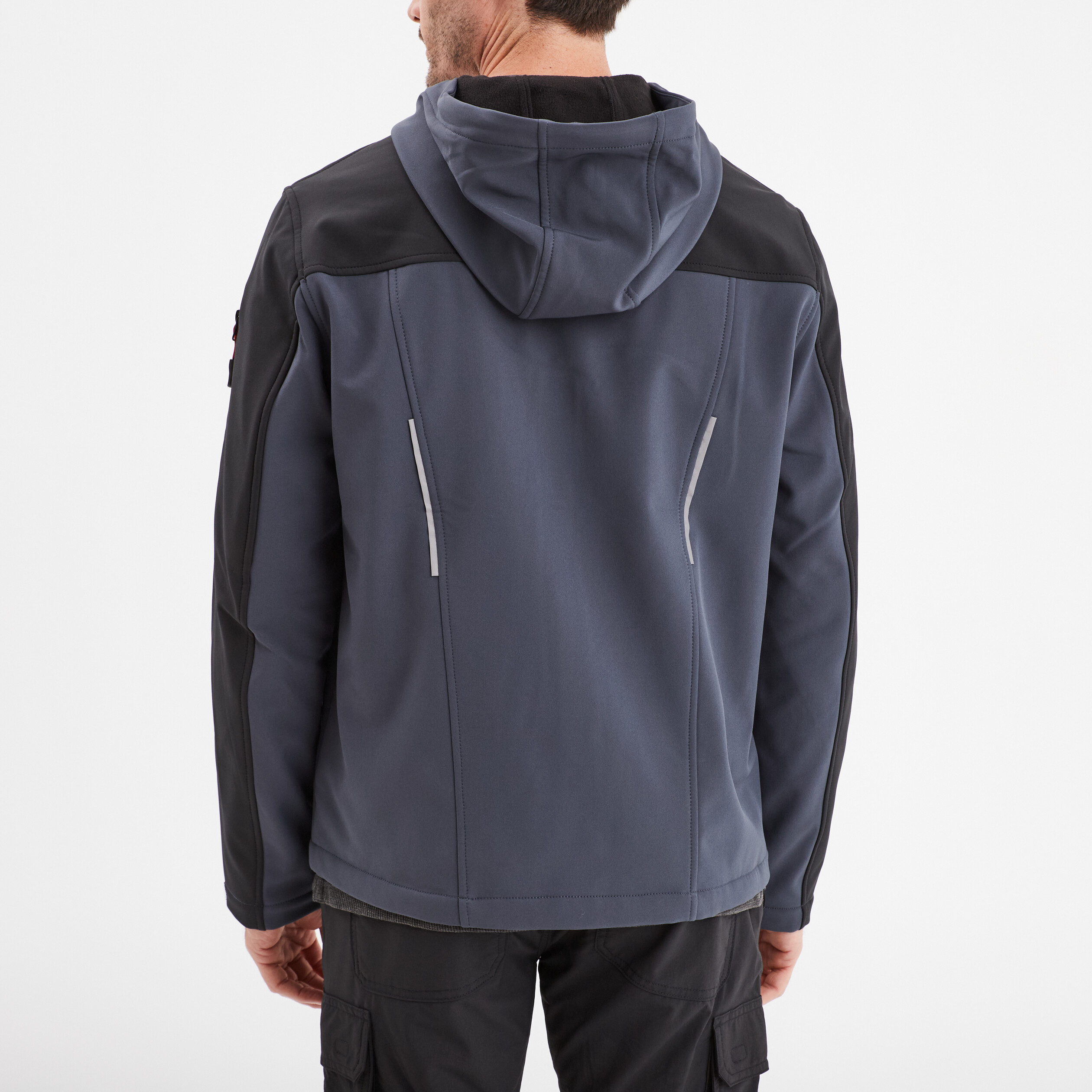 Veste &agrave; capuche d&eacute;perlante Trappeur bleu fonc&eacute; homme
