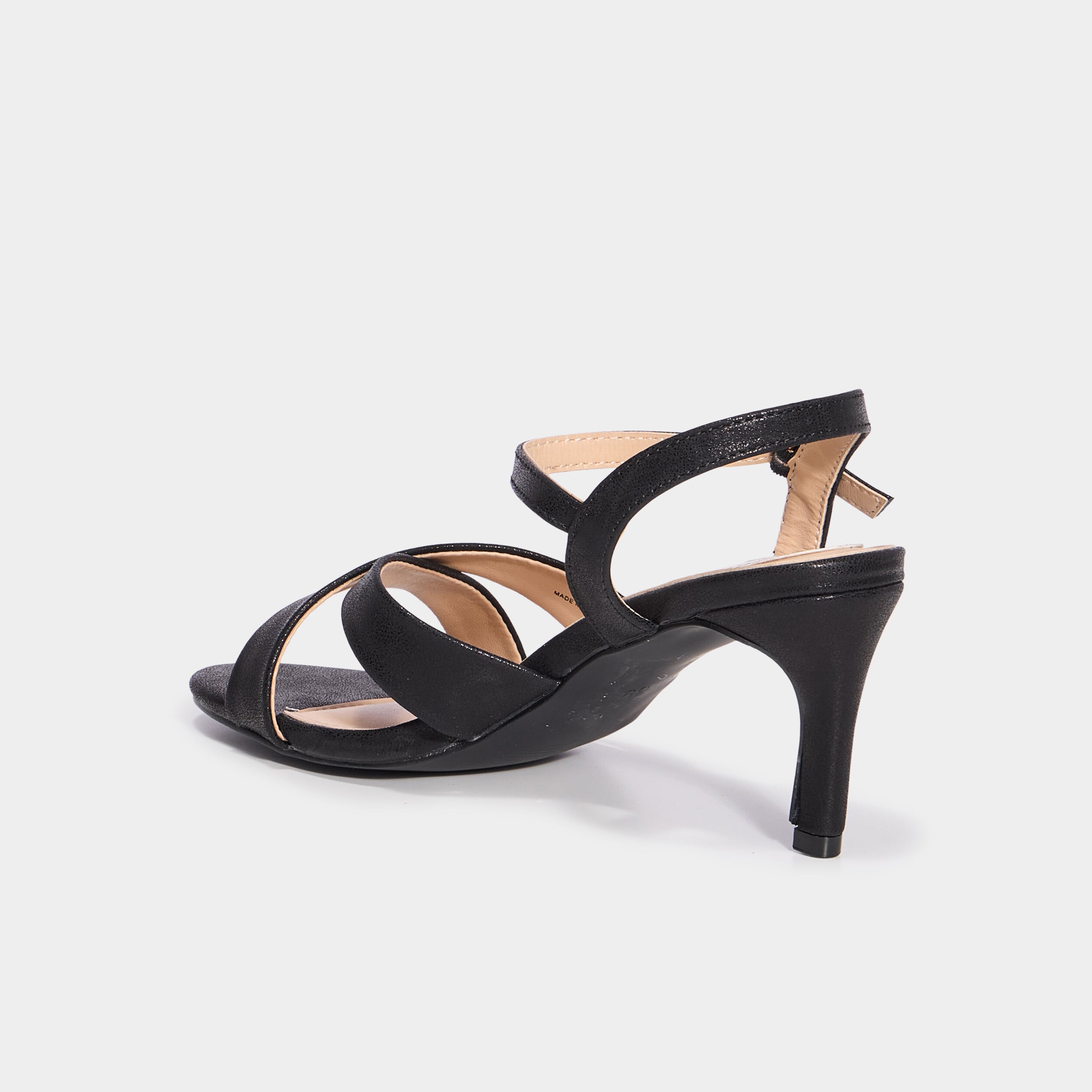 Sandales &agrave; talons noir femme