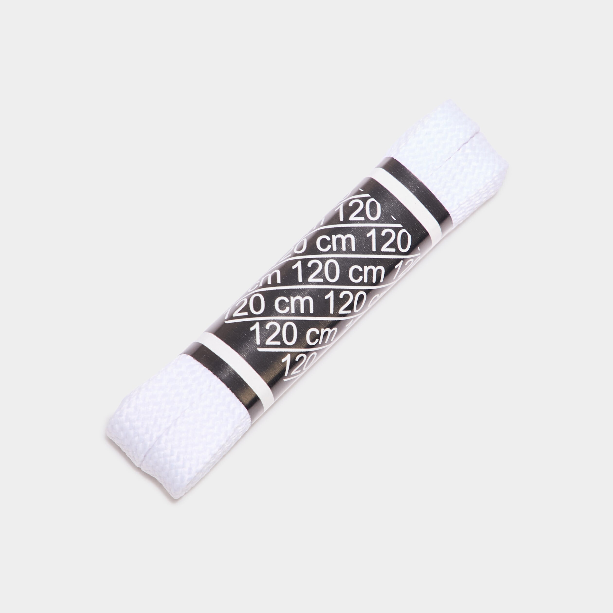 Lacet plat 120 cm blanc mixte