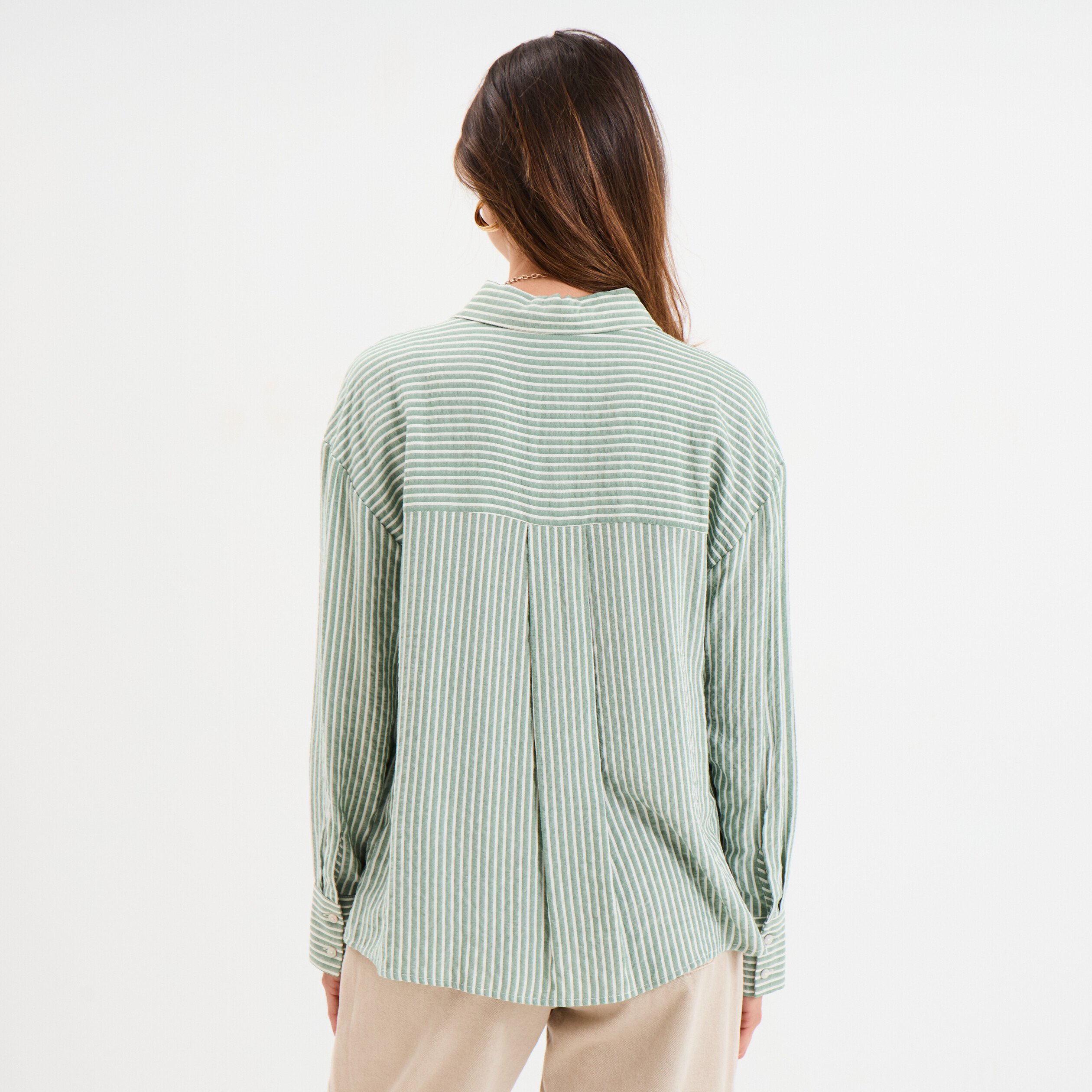 chemise manches longues vert kaki femme Chemise manches longues vert kaki femme