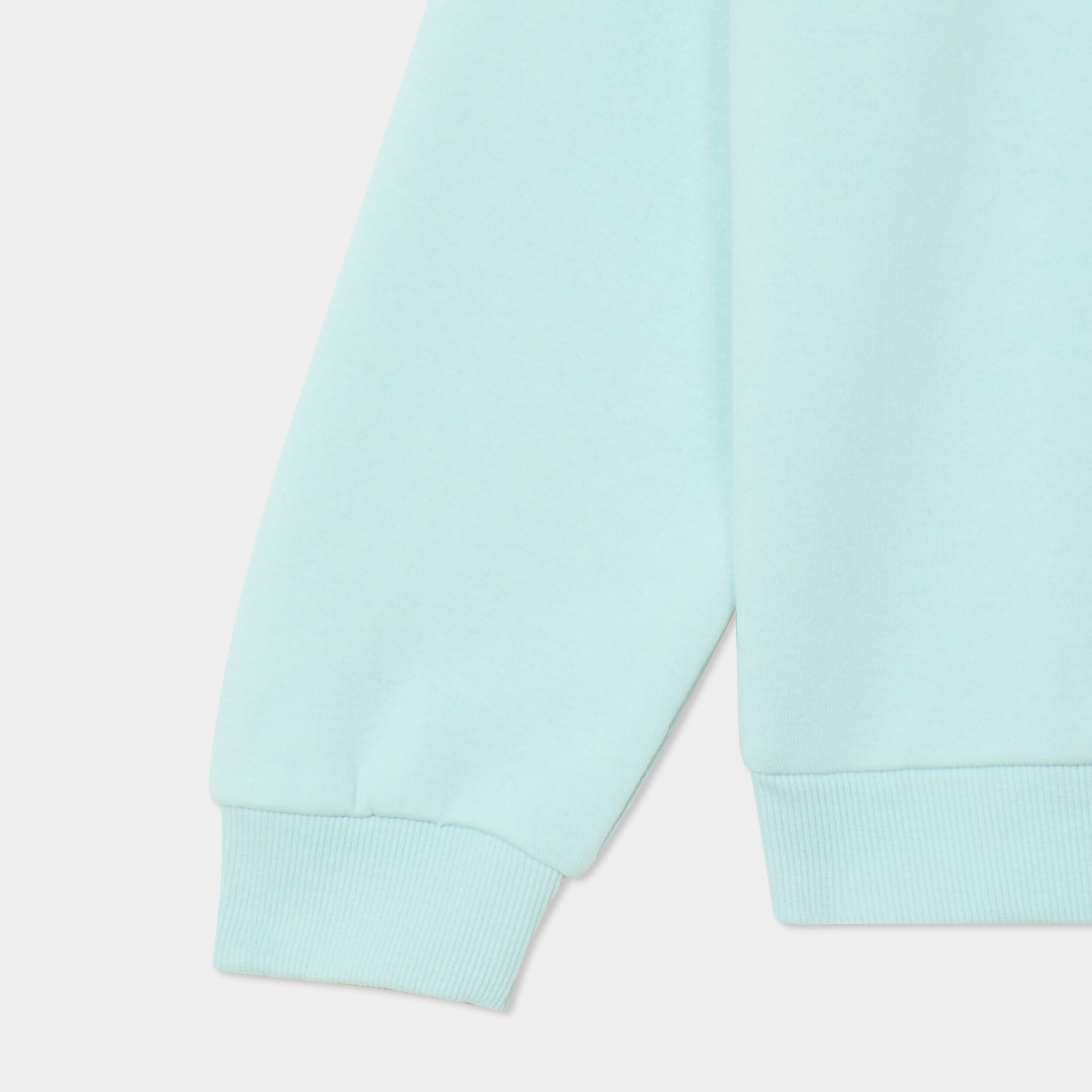 Sweat col rond manches longues vert pastel fille