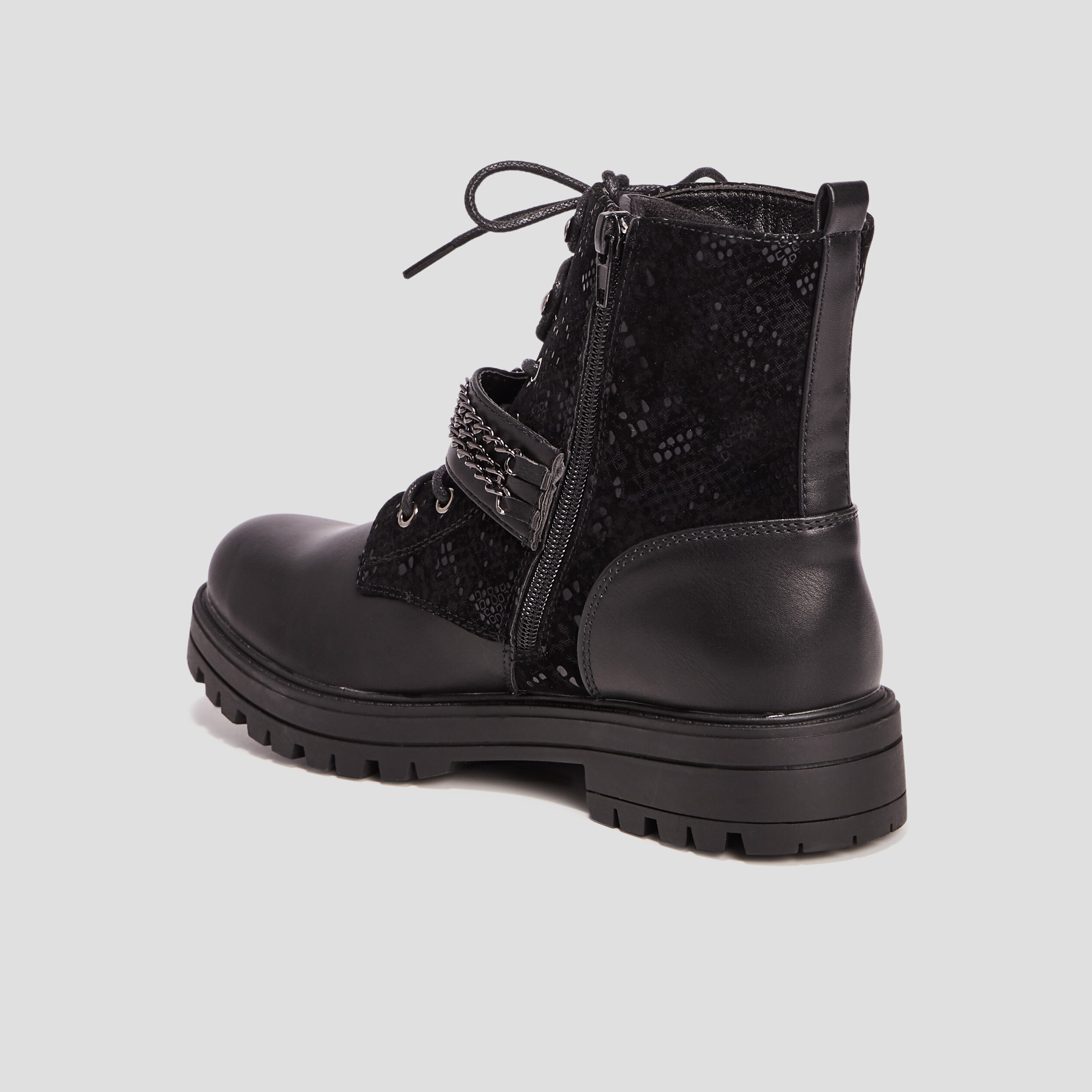 Bottines avec brides noir fille