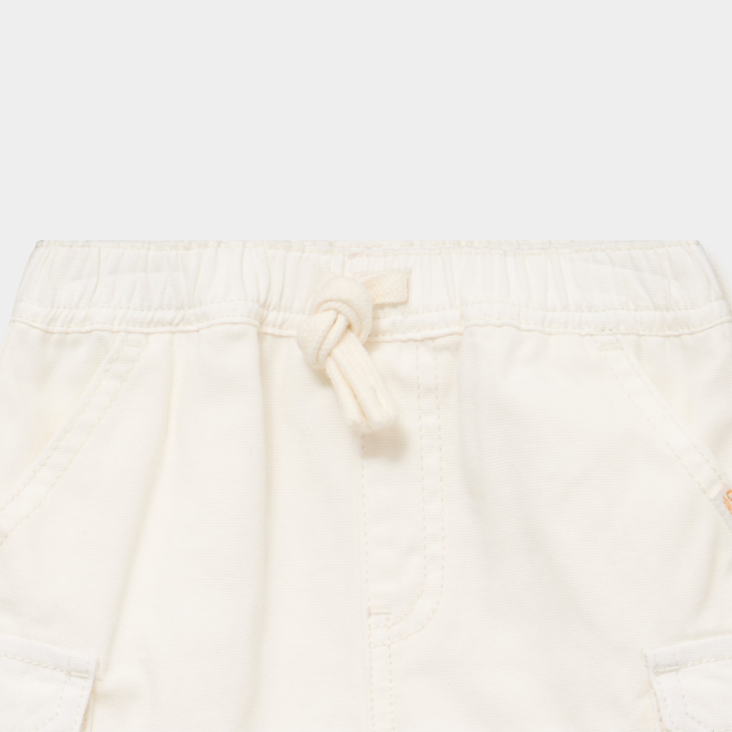 Bermuda cargo coton ecru b&eacute;b&eacute; gar&ccedil;on