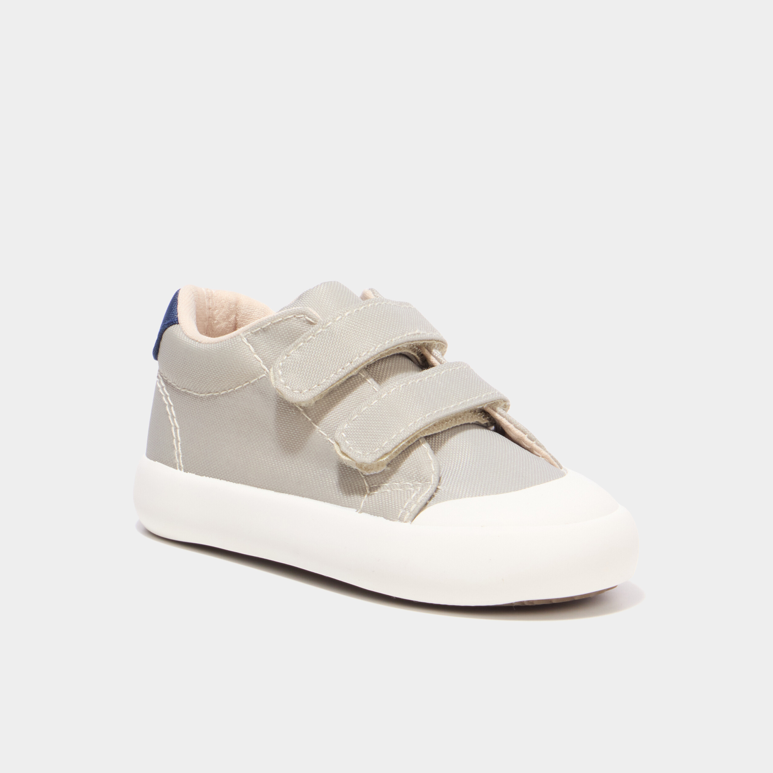 Baskets montantes scratchs bout renforc&eacute; vert olive b&eacute;b&eacute; gar&ccedil;on