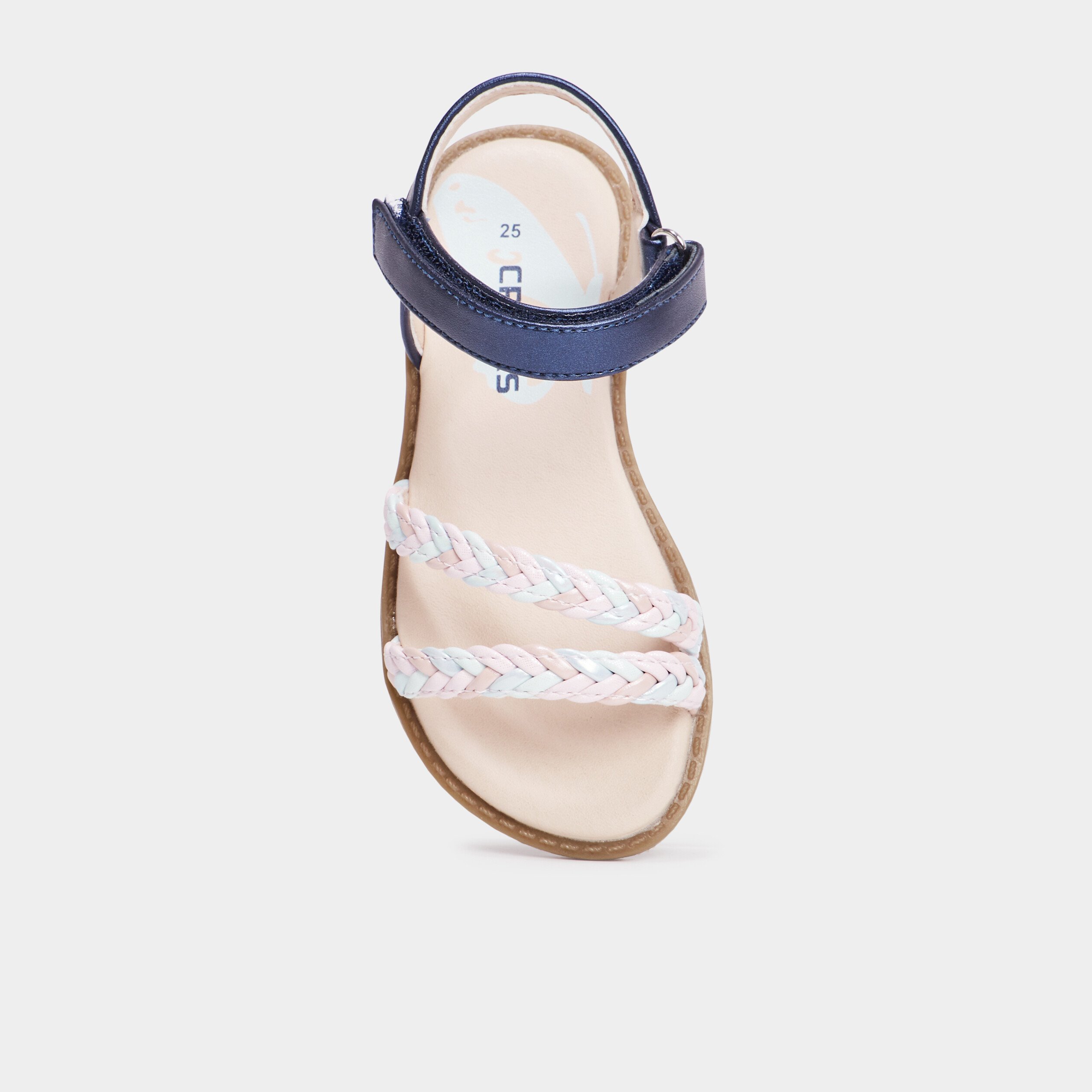 Sandales brides tress&eacute;es Creeks bleu fille